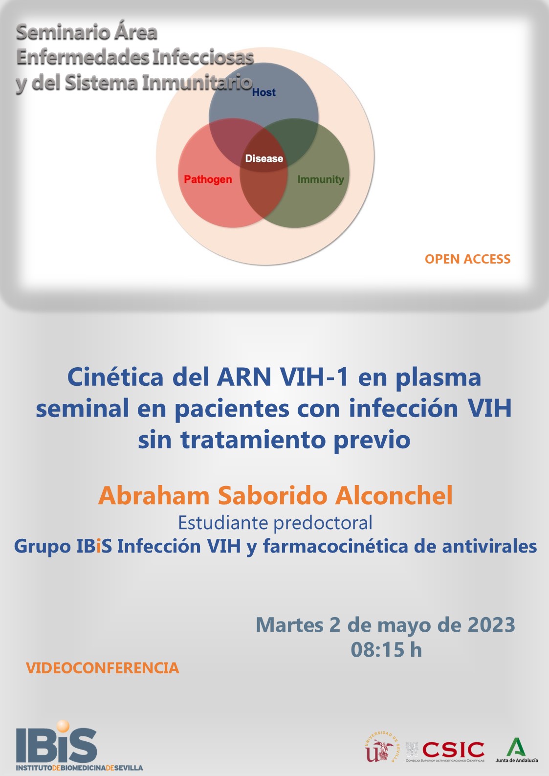 Poster: Cinética del ARN VIH-1 en plasma seminal en pacientes con infección VIH sin tratamiento previo