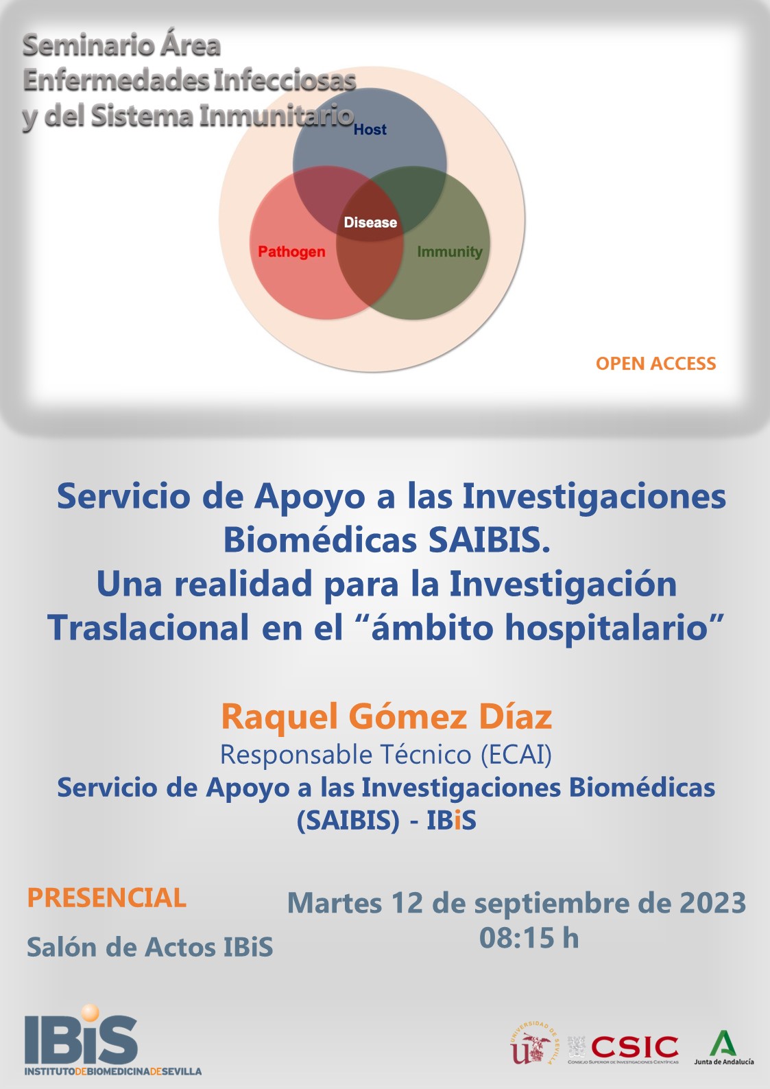 Poster: Servicio de Apoyo a las Investigaciones Biomédicas SAIBIS.  Una realidad para la Investigación Traslacional en el “ámbito hospitalario”