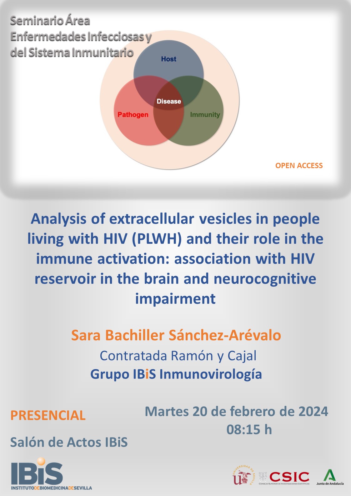 Poster: Analysis of extracellular vesicles in people living with HIV (PLWH) and their role in the immune activation: association with HIV reservoir in the brain and neurocognitive impairment