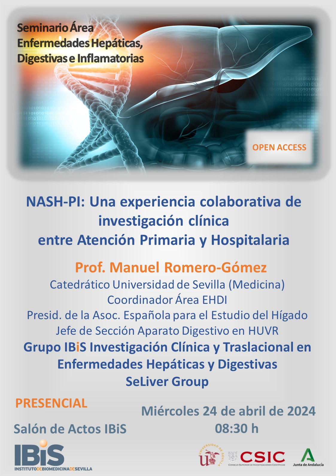 Poster: NASH-PI: Una experiencia colaborativa de investigación clínica  entre Atención Primaria y Hospitalaria