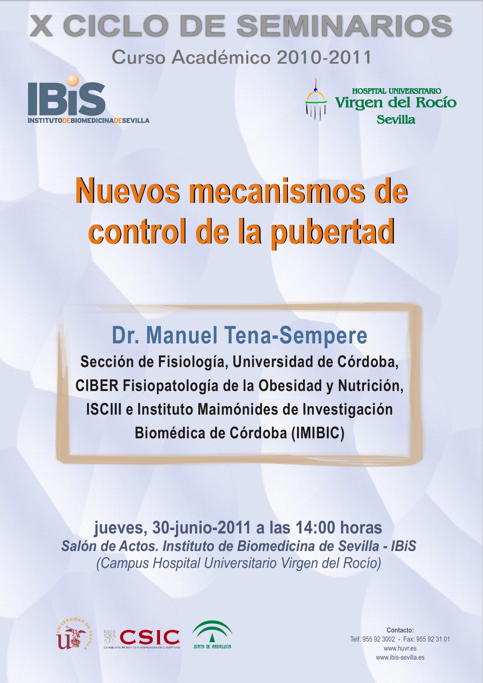 Poster: Nuevos mecanismos de control de la pubertad