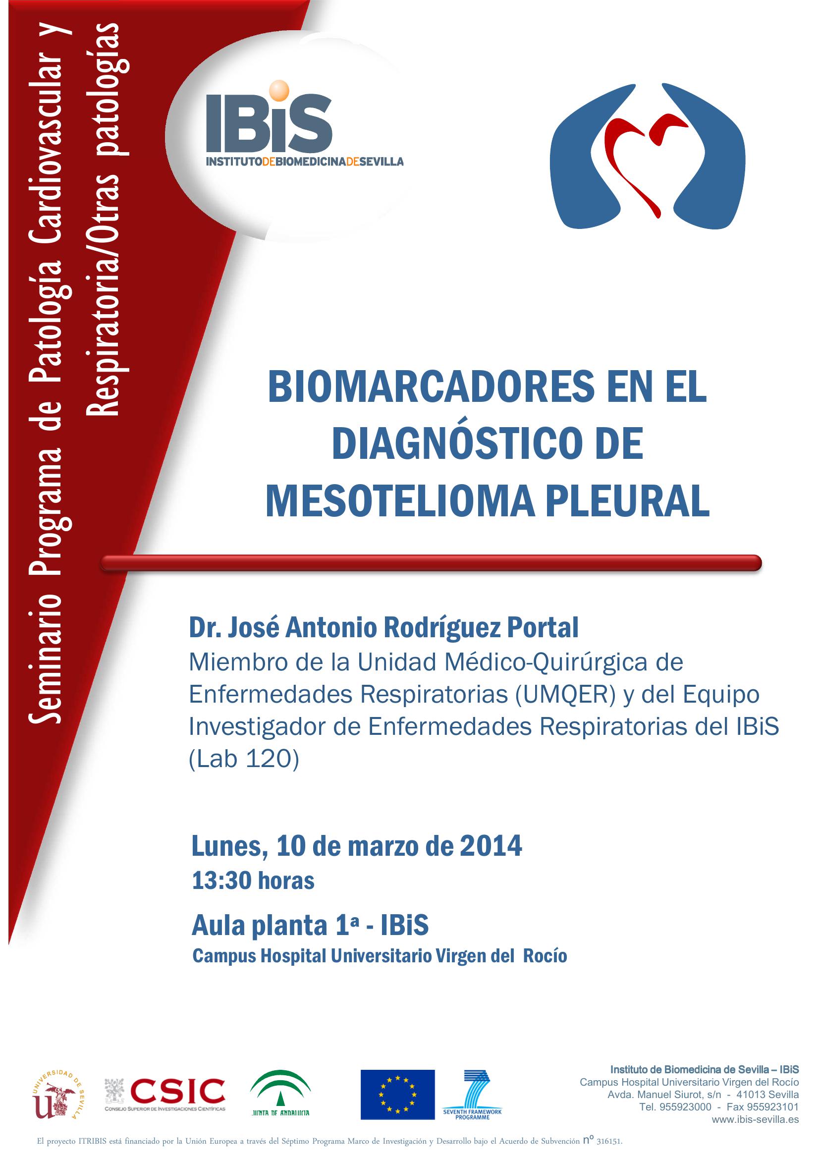 Poster: BIOMARCADORES EN EL DIAGNÓSTICO DE MESOTELIOMA PLEURAL
