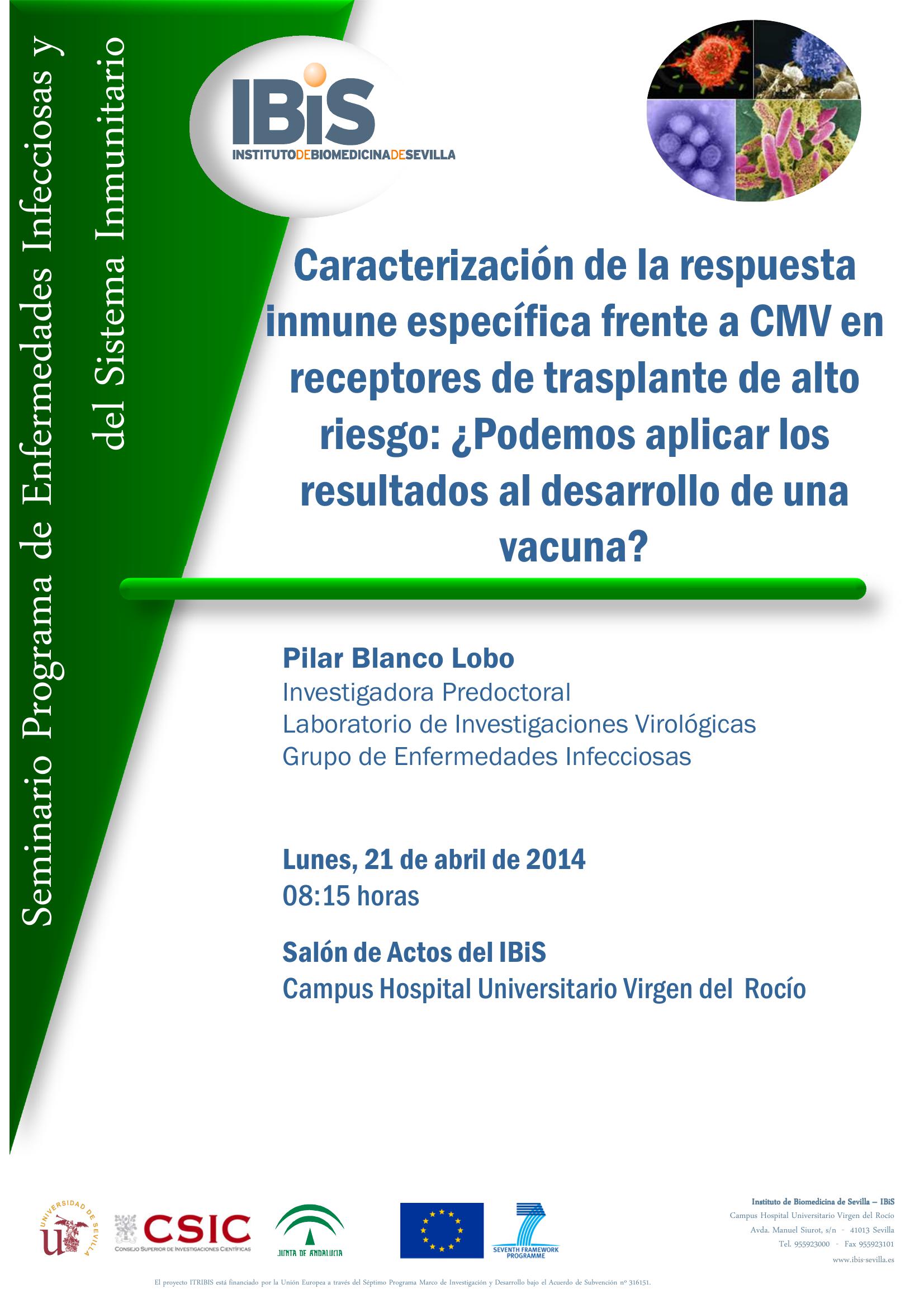 Poster: Caracterización de la respuesta inmune específica frente a CMV en receptores de trasplante de alto riesgo: ¿Podemos aplicar los resultados al desarrollo de una vacuna?