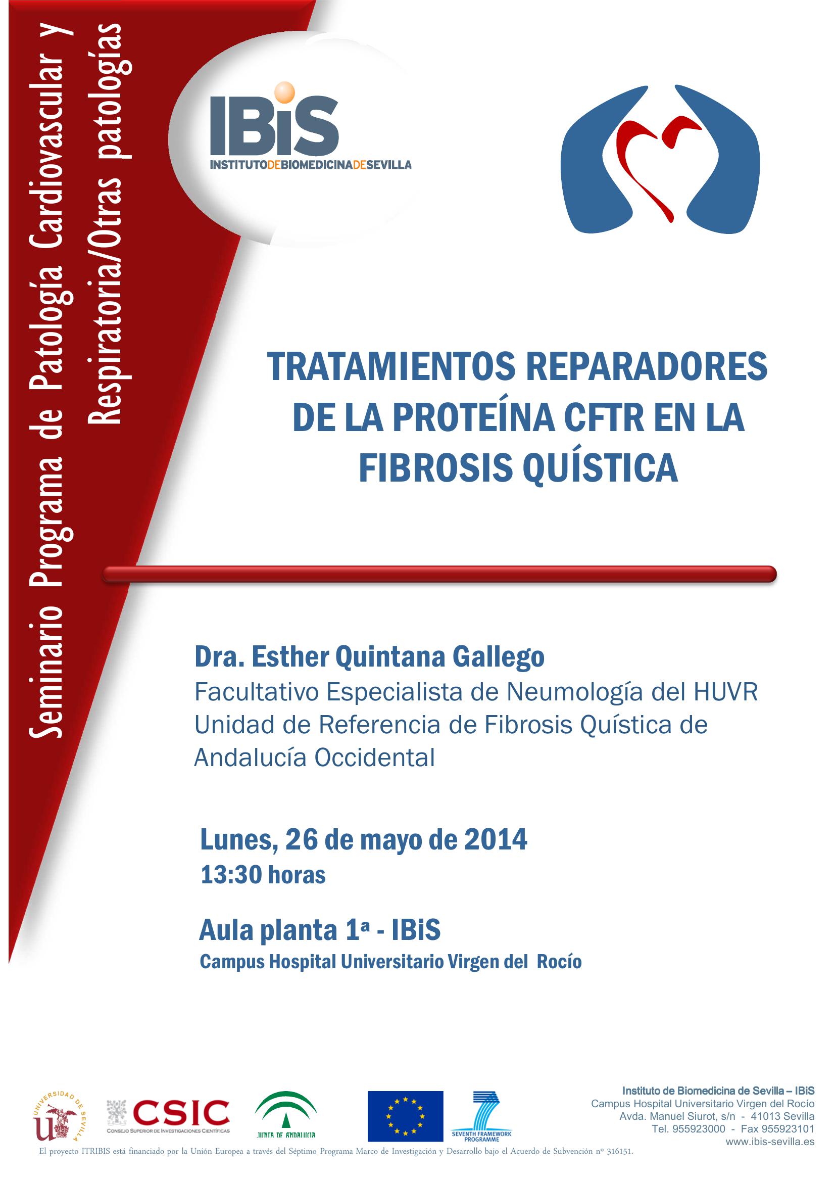 Poster: TRATAMIENTOS REPARADORES DE LA PROTEÍNA CFTR EN LA FIBROSIS QUÍSTICA