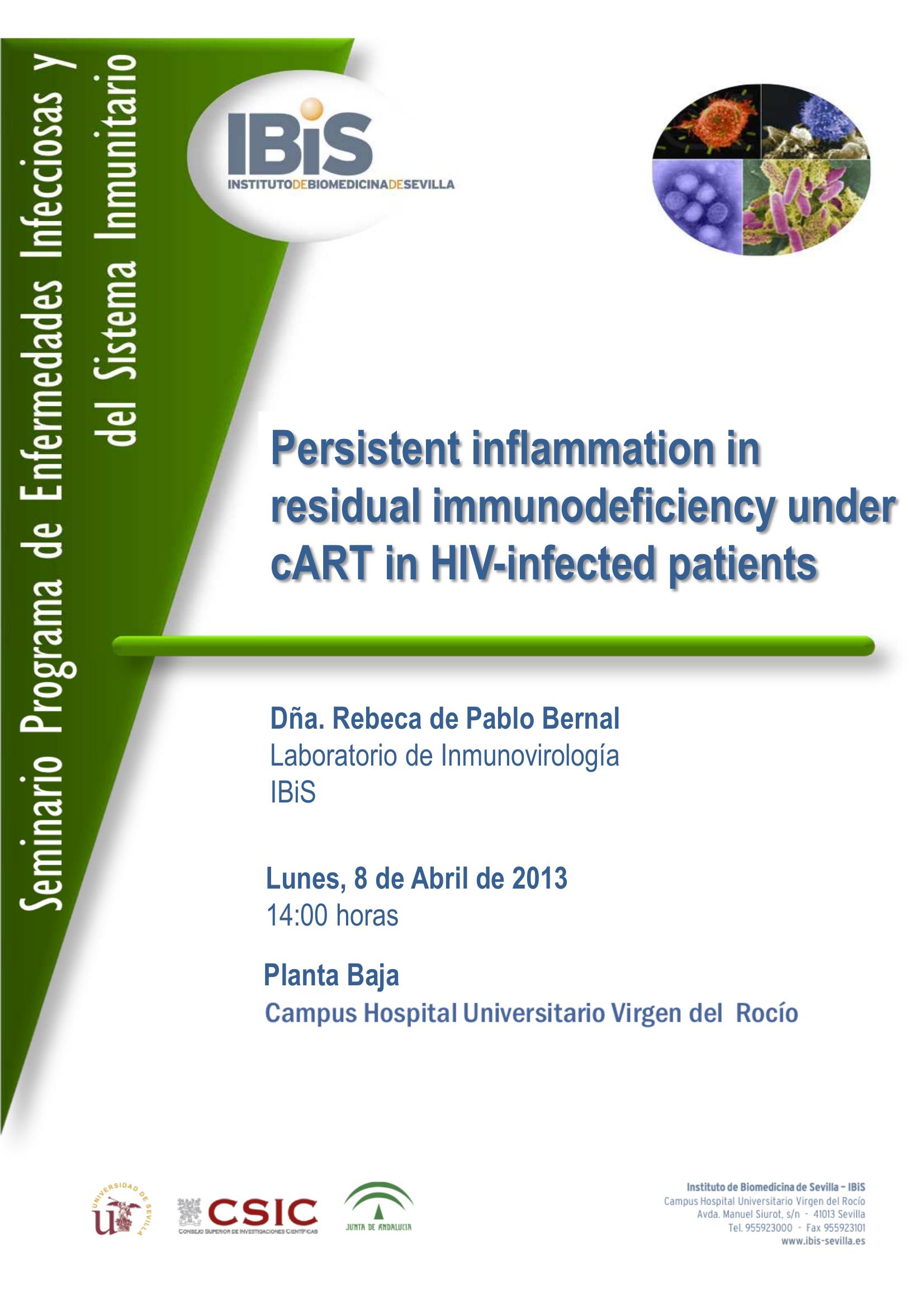 Poster: Persistent inflammation in residual immunodeficiency under cART in HIV-infected patients