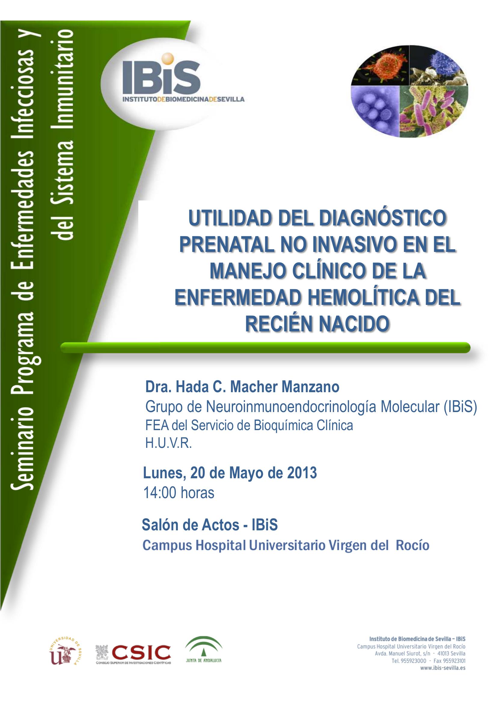 Poster: UTILIDAD DEL DIAGNÓSTICO PRENATAL NO INVASIVO EN EL MANEJO CLÍNICO DE LA ENFERMEDAD HEMOLÍTICA DEL RECIÉN NACIDO