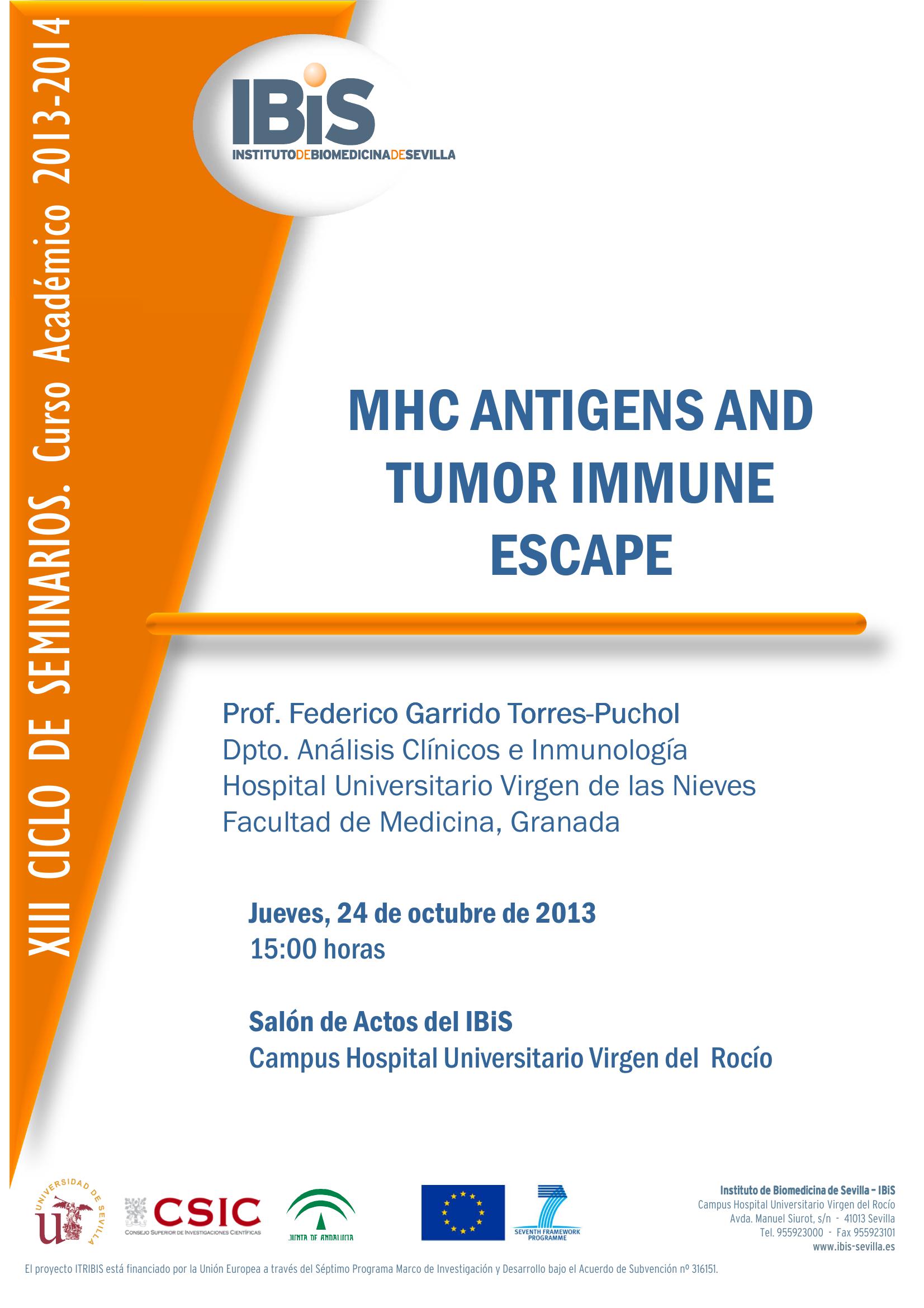 Poster: MHC ANTIGENS AND TUMOR IMMUNE ESCAPE