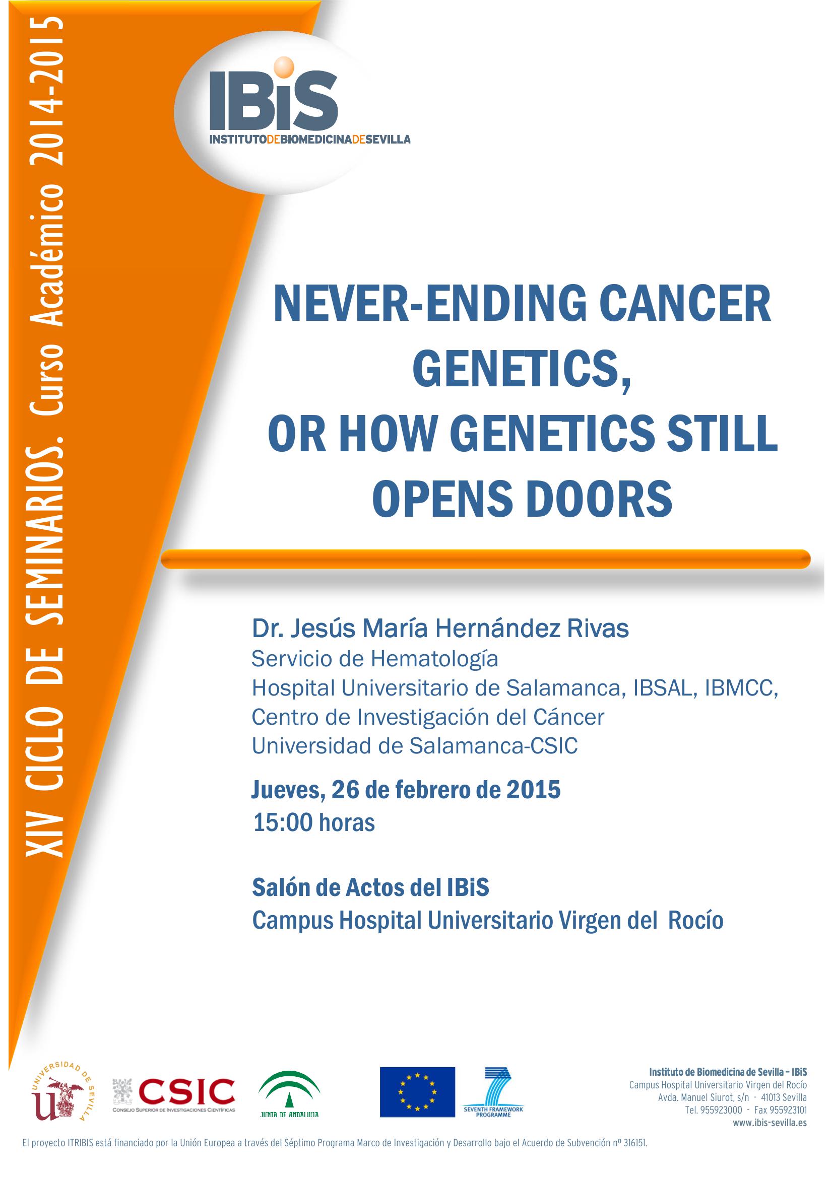 Poster: NEVER-ENDING CANCER GENETICS,  OR HOW GENETICS STILL OPENS DOORS