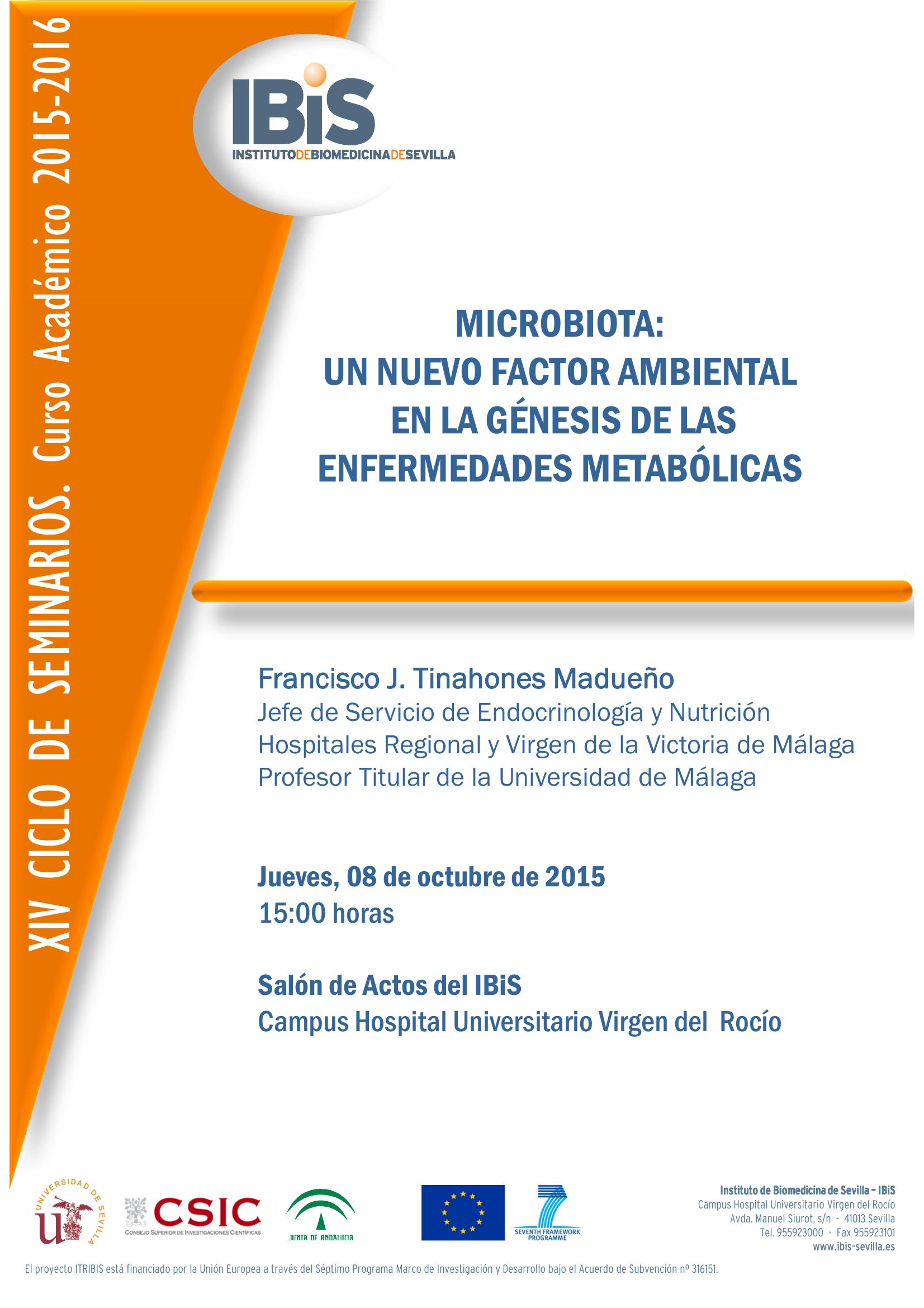 Poster: MICROBIOTA:  UN NUEVO FACTOR AMBIENTAL  EN LA GÉNESIS DE LAS  ENFERMEDADES METABÓLICAS
