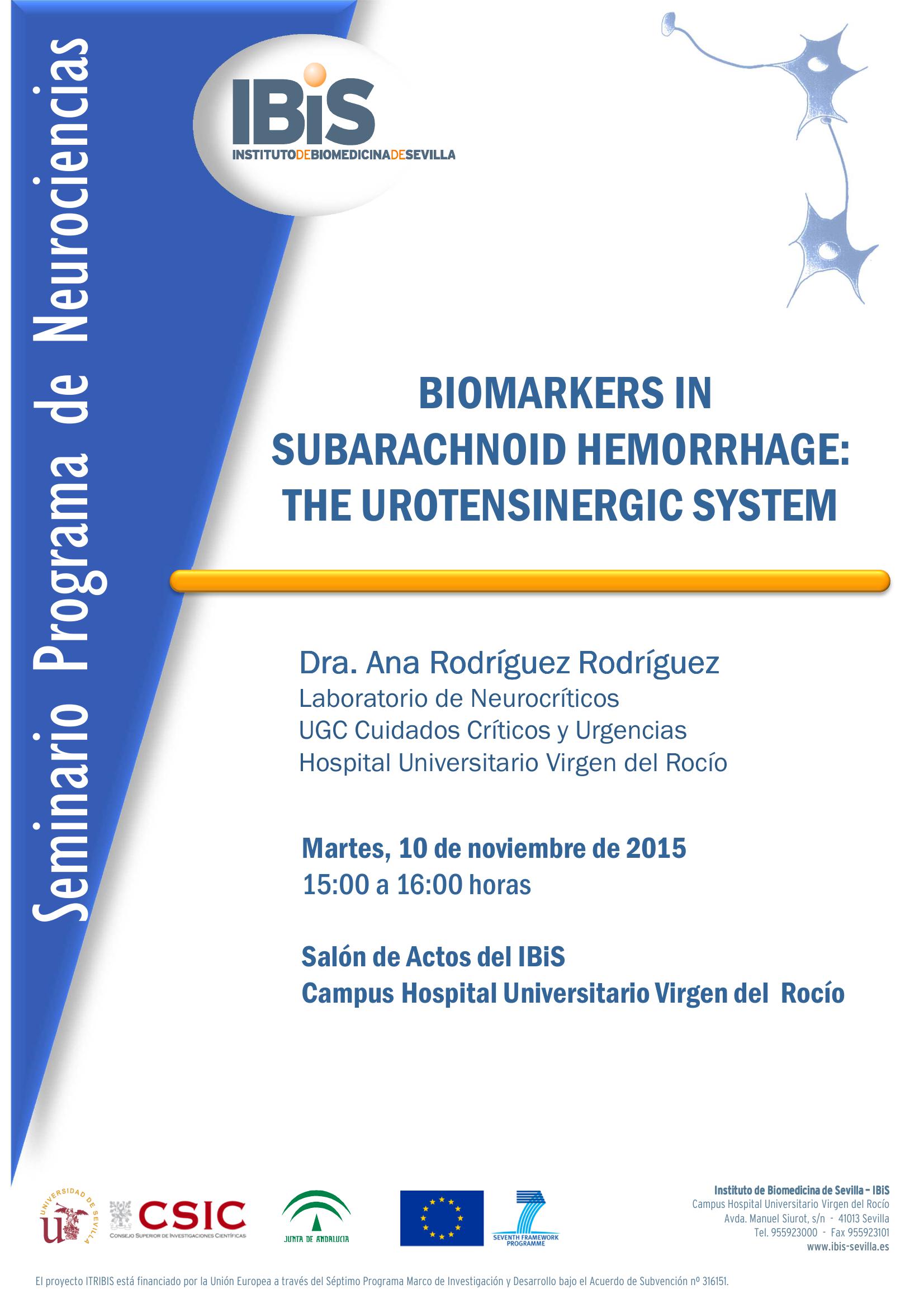 Poster: BIOMARKERS IN  SUBARACHNOID HEMORRHAGE:  THE UROTENSINERGIC SYSTEM