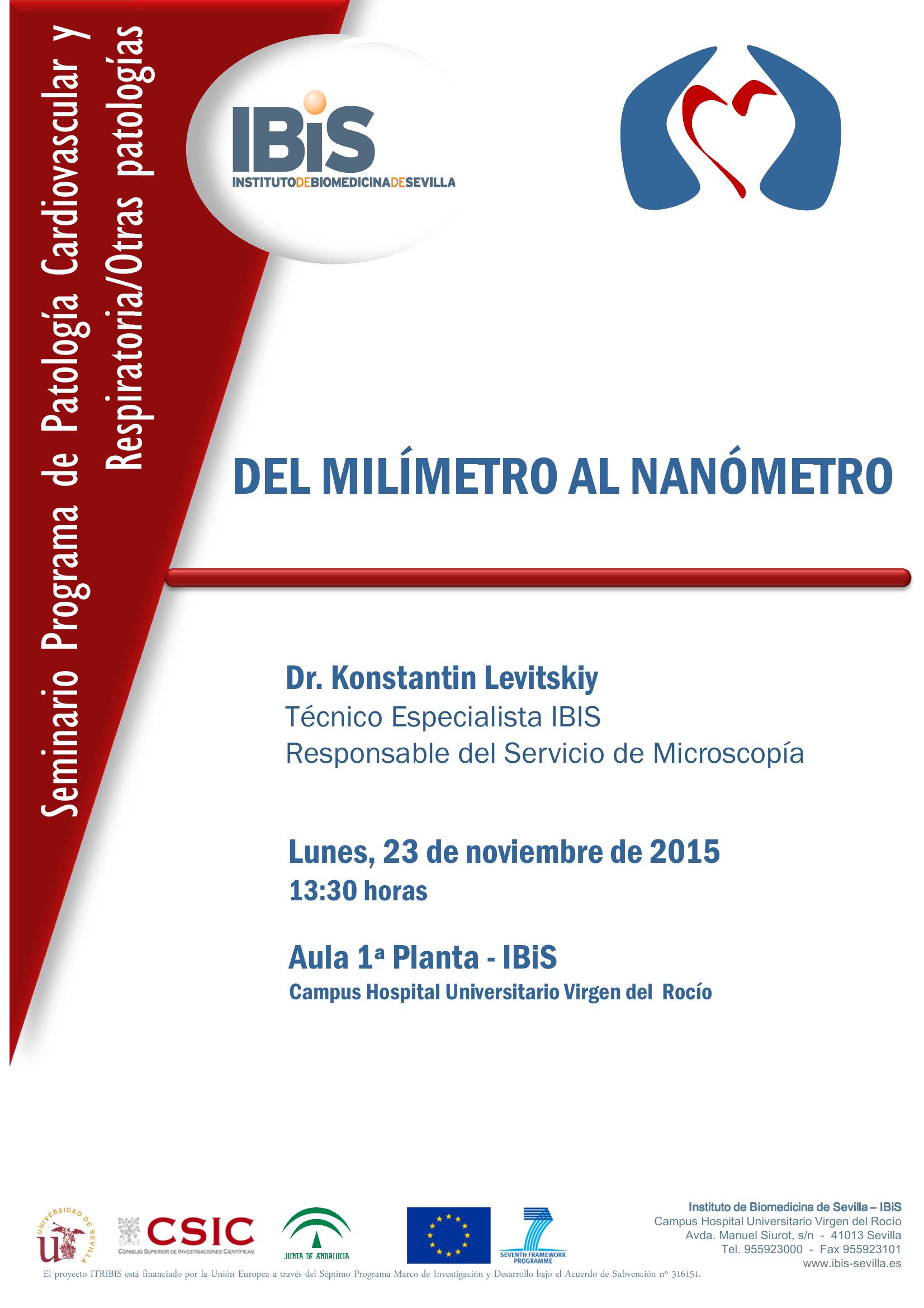 Poster: DEL MILÍMETRO AL NANÓMETRO
