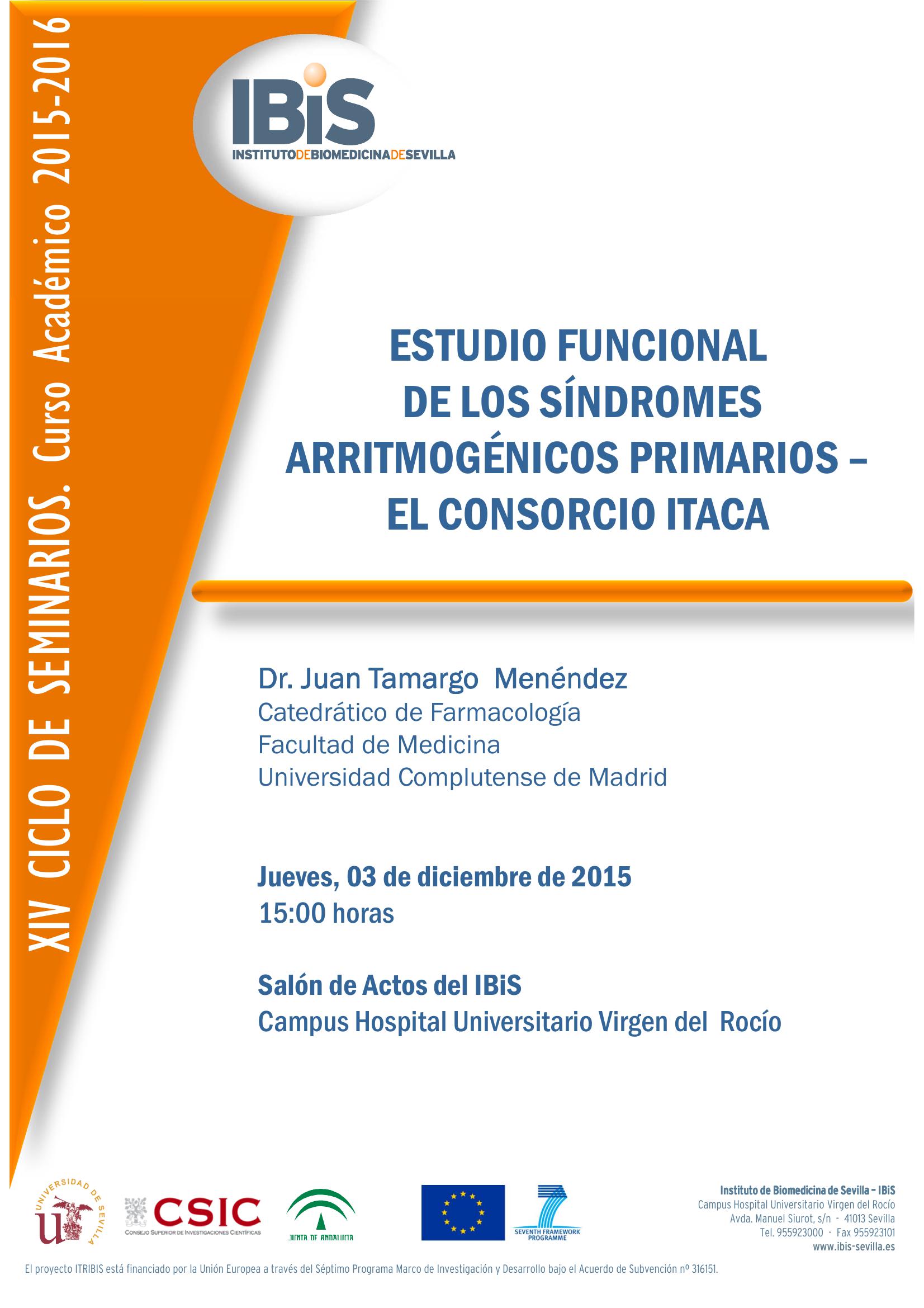 Poster: ESTUDIO FUNCIONAL  DE LOS SÍNDROMES  ARRITMOGÉNICOS PRIMARIOS –  EL CONSORCIO ITACA