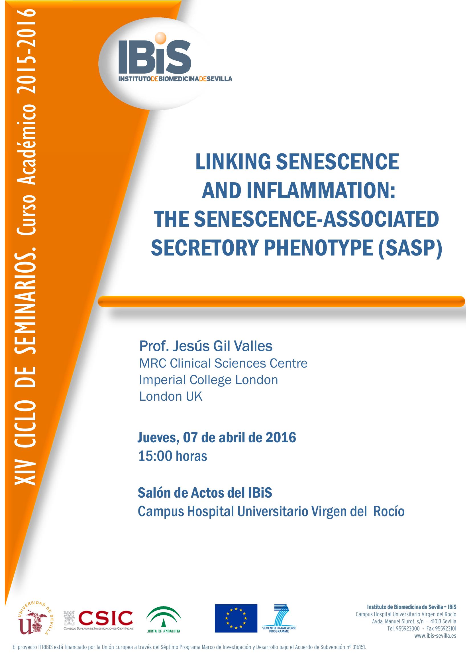 Poster: LINKING SENESCENCE  AND INFLAMMATION:  THE SENESCENCE-ASSOCIATED SECRETORY PHENOTYPE (SASP)