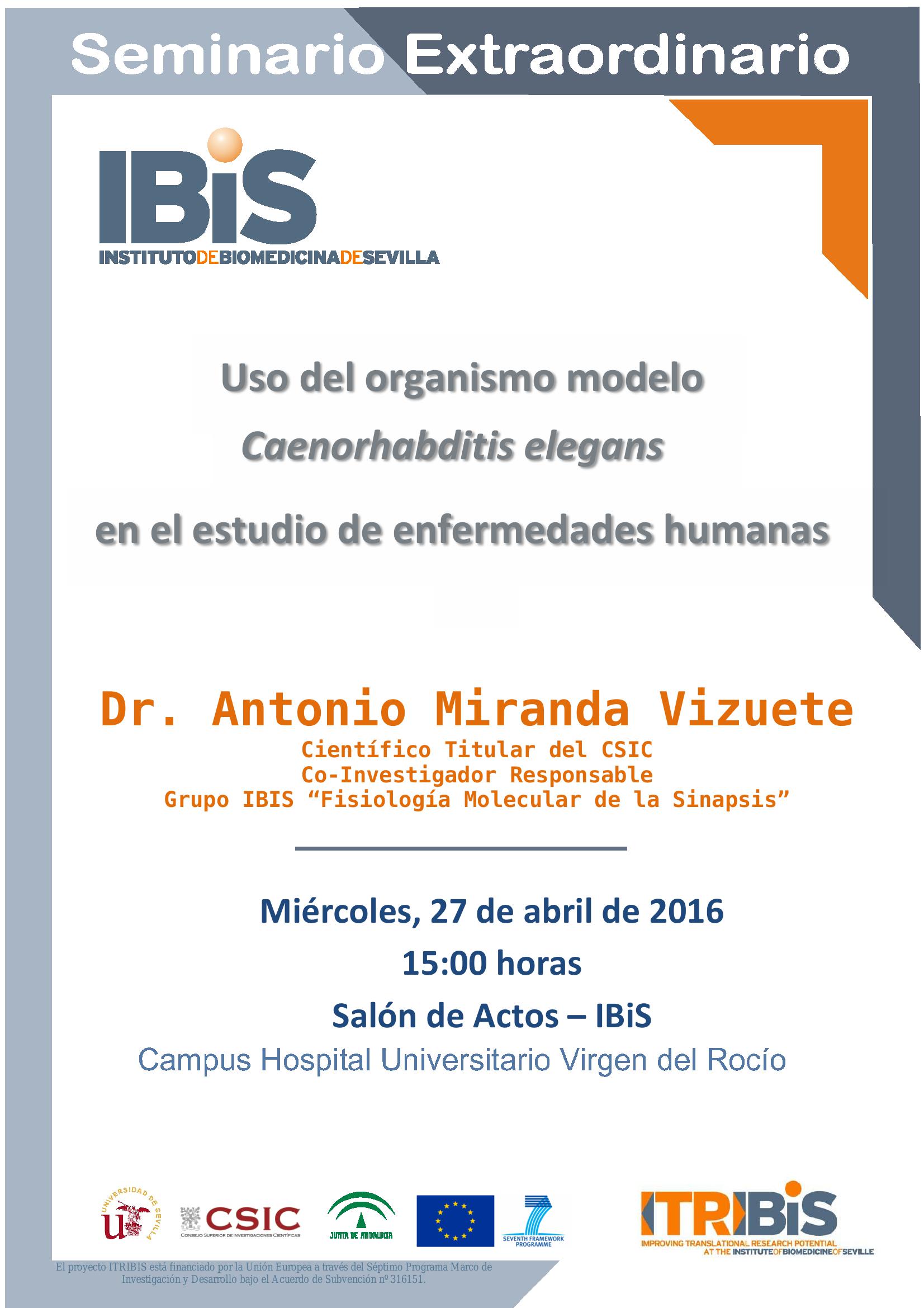 Poster: Uso del organismo modelo Caenorhabditis elegans  en el estudio de enfermedades humanas