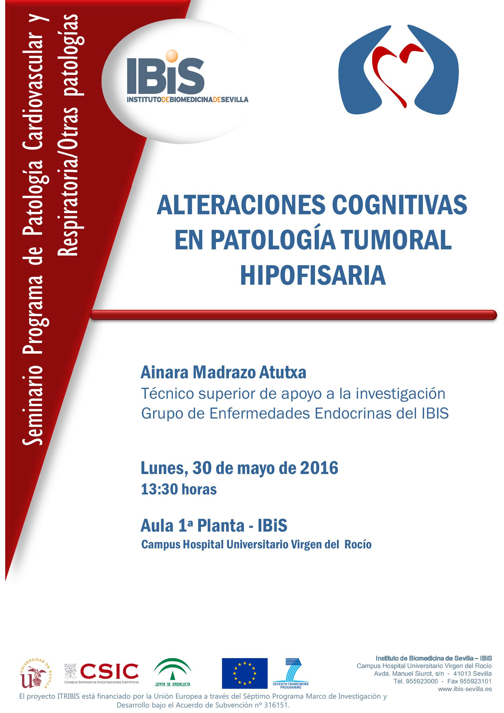 Poster: ALTERACIONES COGNITIVAS  EN PATOLOGÍA TUMORAL HIPOFISARIA