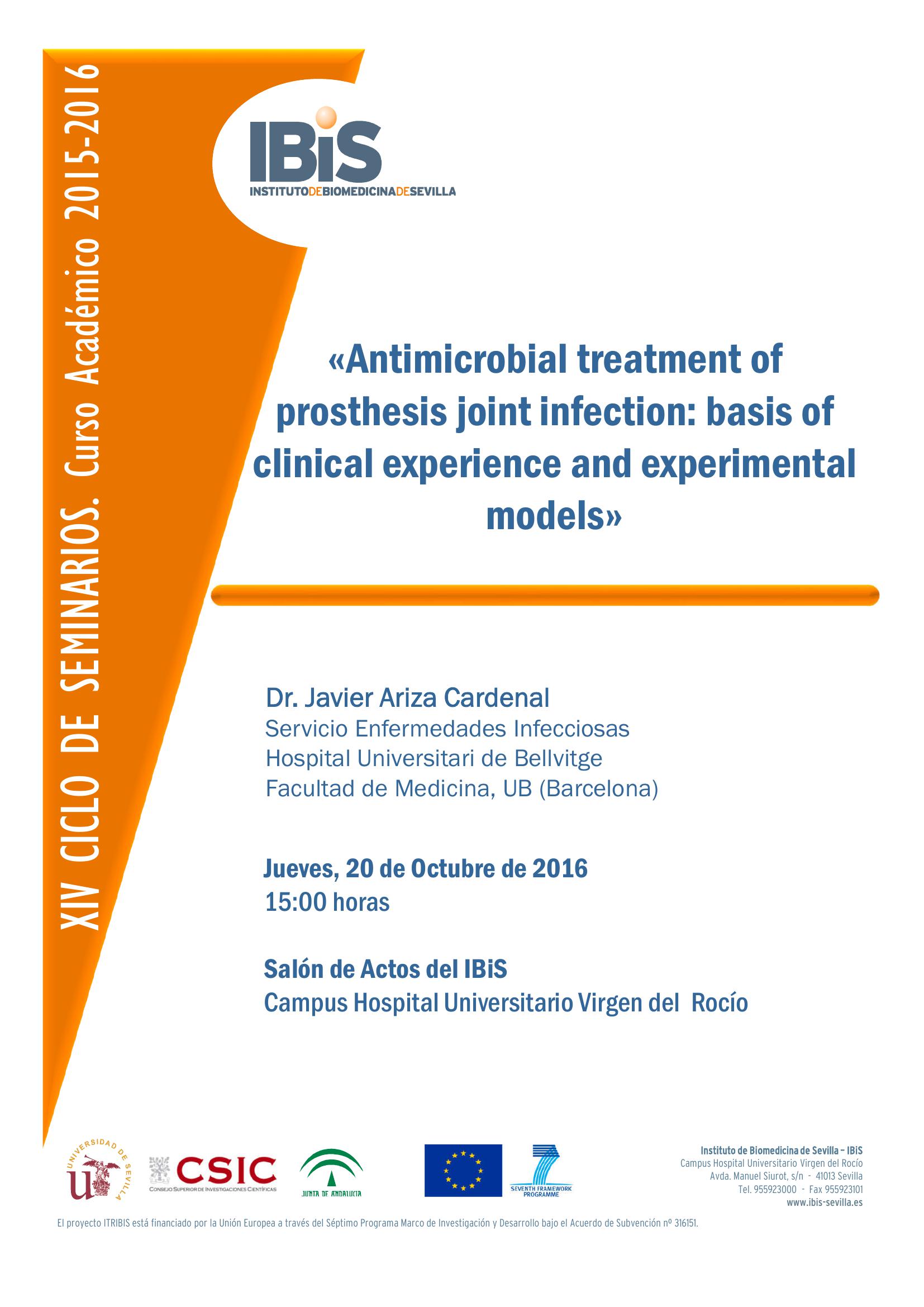 Poster: Antimicrobial treatment of prosthesis joint infection: basis of clinical experience and experimental models