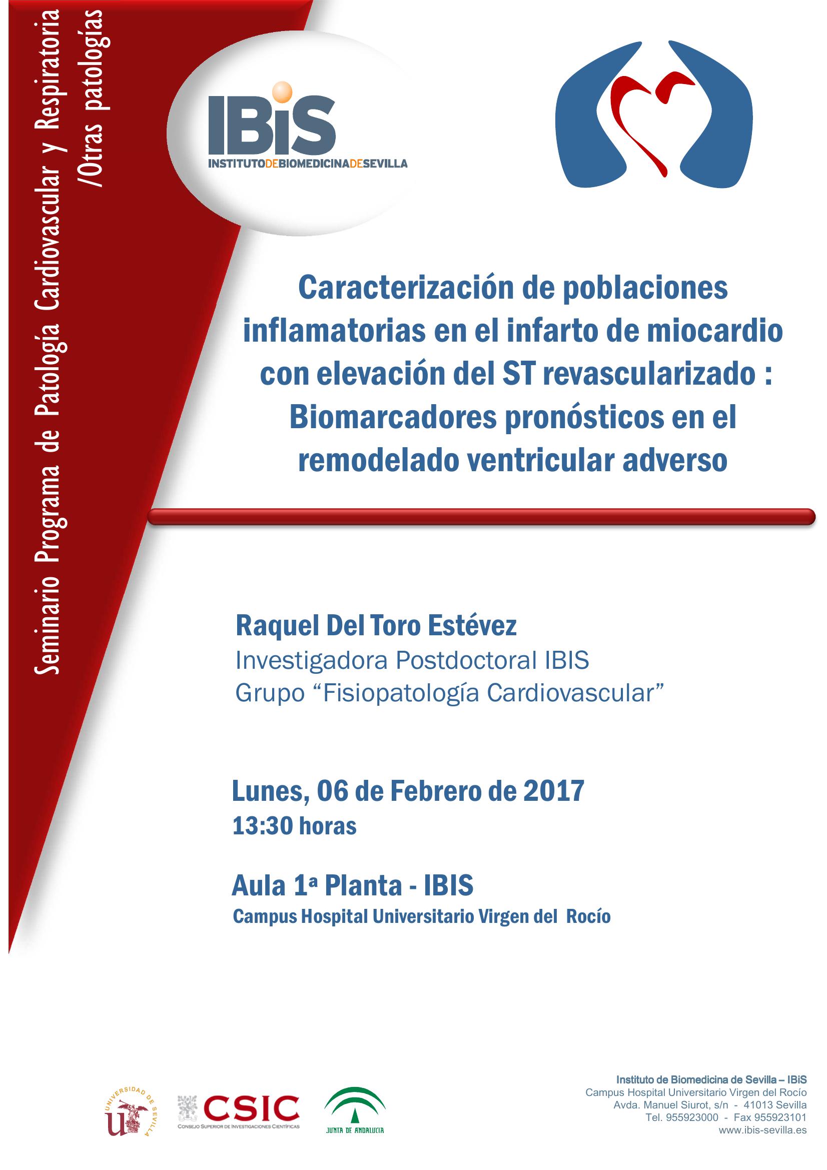 Poster: Caracterización de poblaciones inflamatorias en el infarto de miocardio  con elevación del ST revascularizado : Biomarcadores pronósticos en el remodelado ventricular adverso