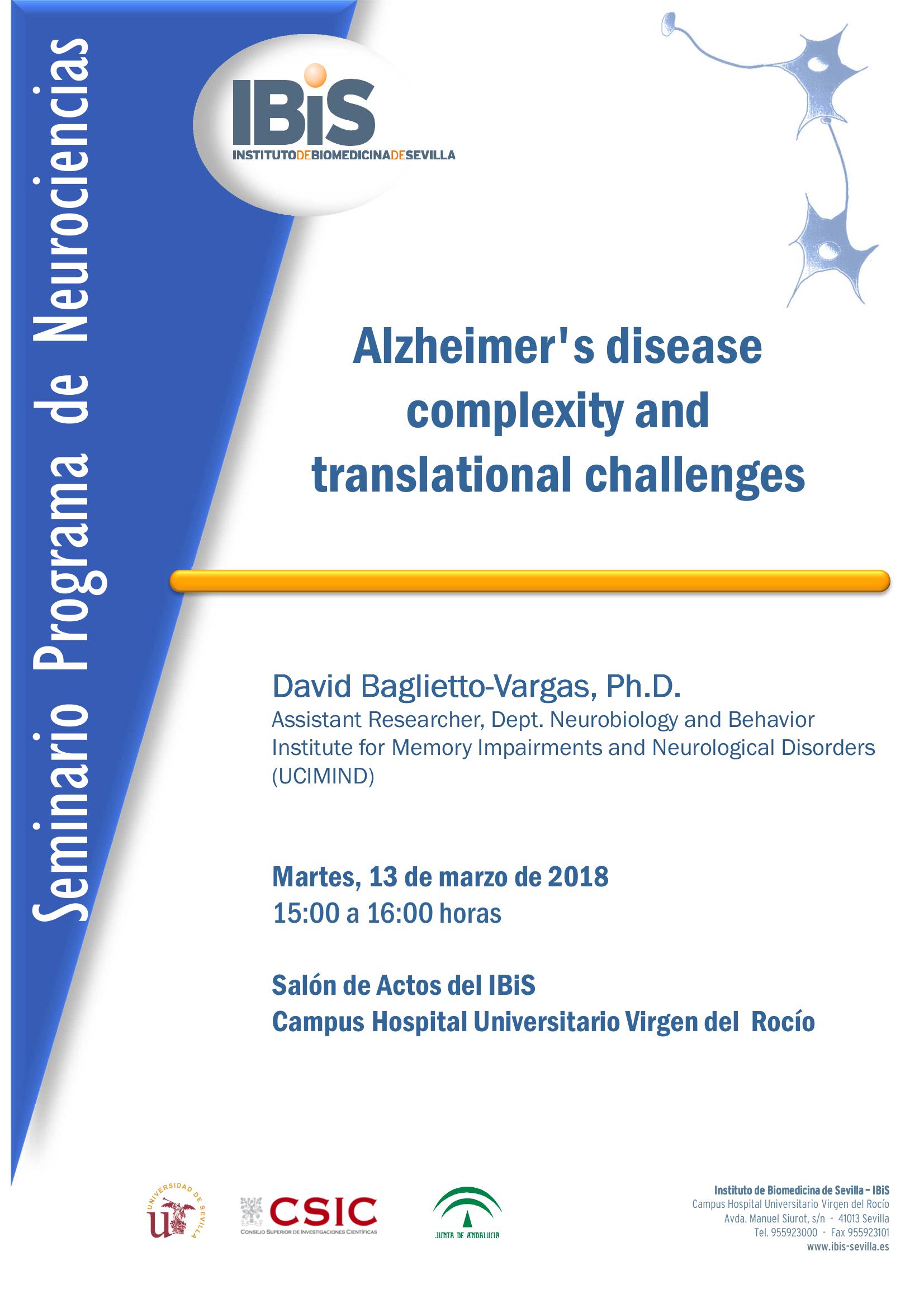 Poster: Alzheimer's disease complexity and  translational challenges