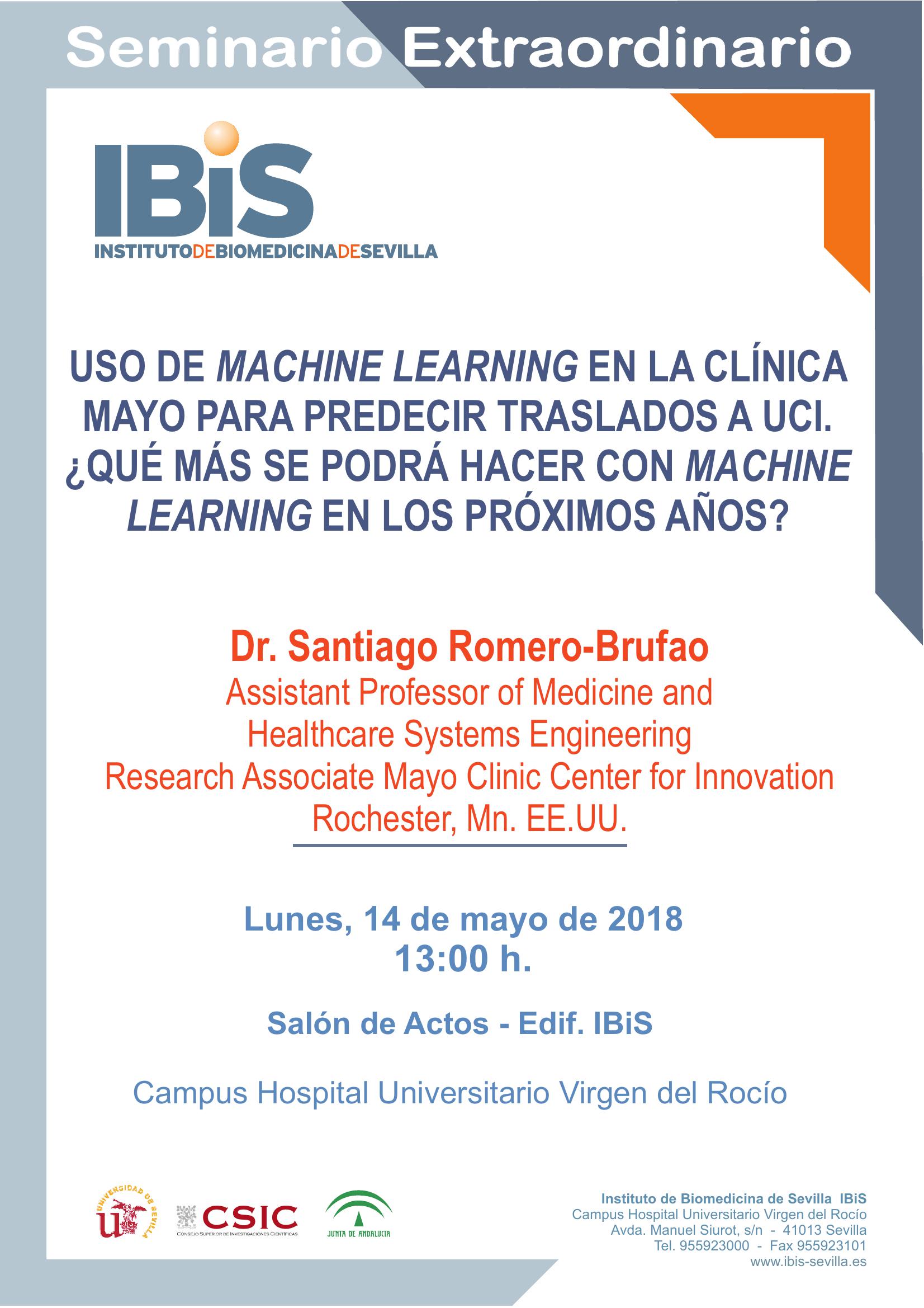 Poster: Uso de machine learning en la Clinica Mayo para predecir traslados a UCI. ¿Que más se podrá hacer con machine learning en los próximos años?