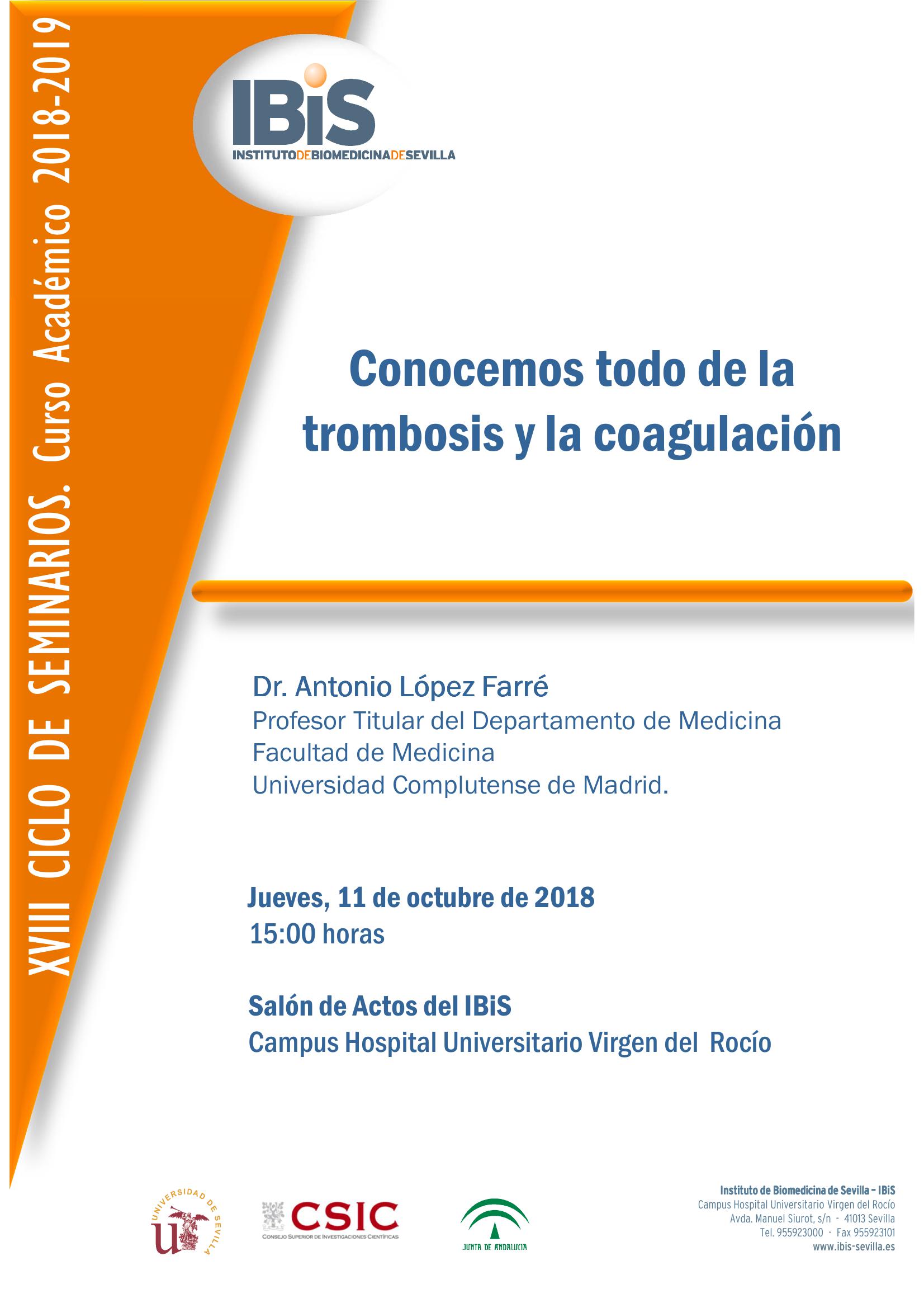 Poster: Conocemos todo de la trombosis y la coagulación
