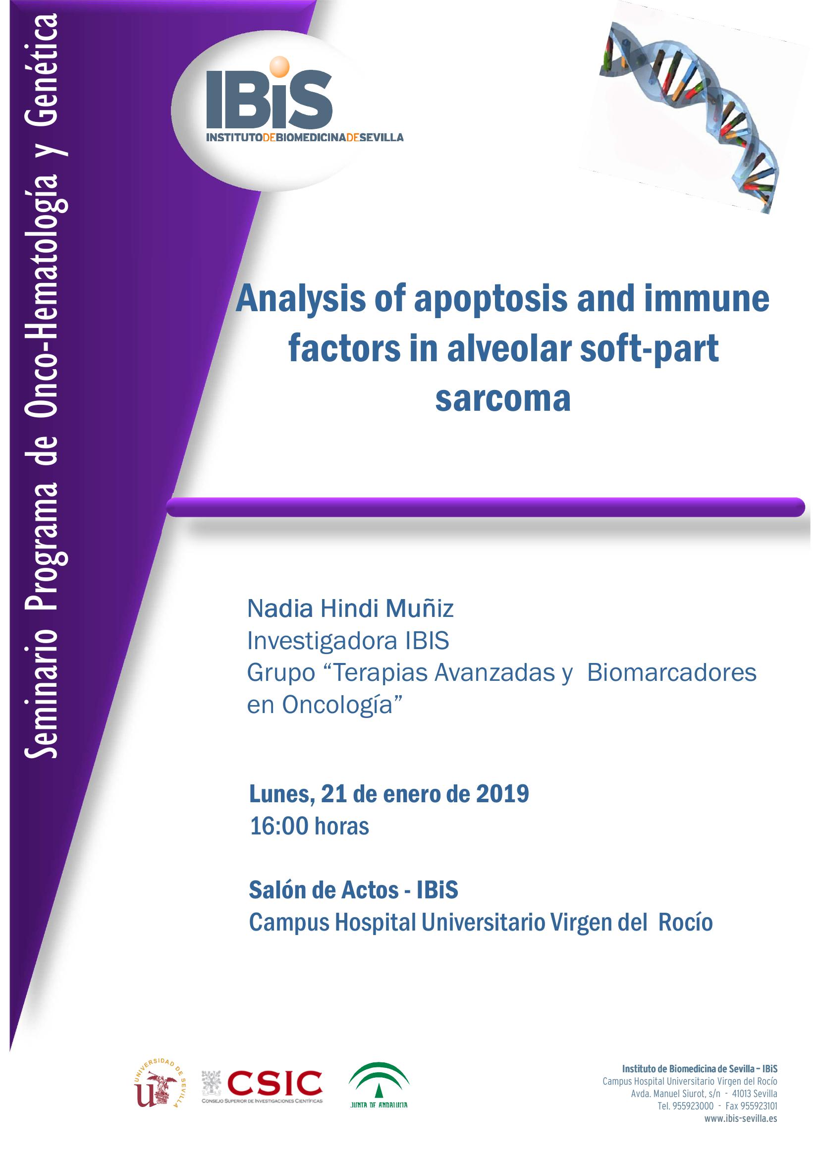 Poster: Analysis of apoptosis and immune factors in alveolar soft-part sarcoma