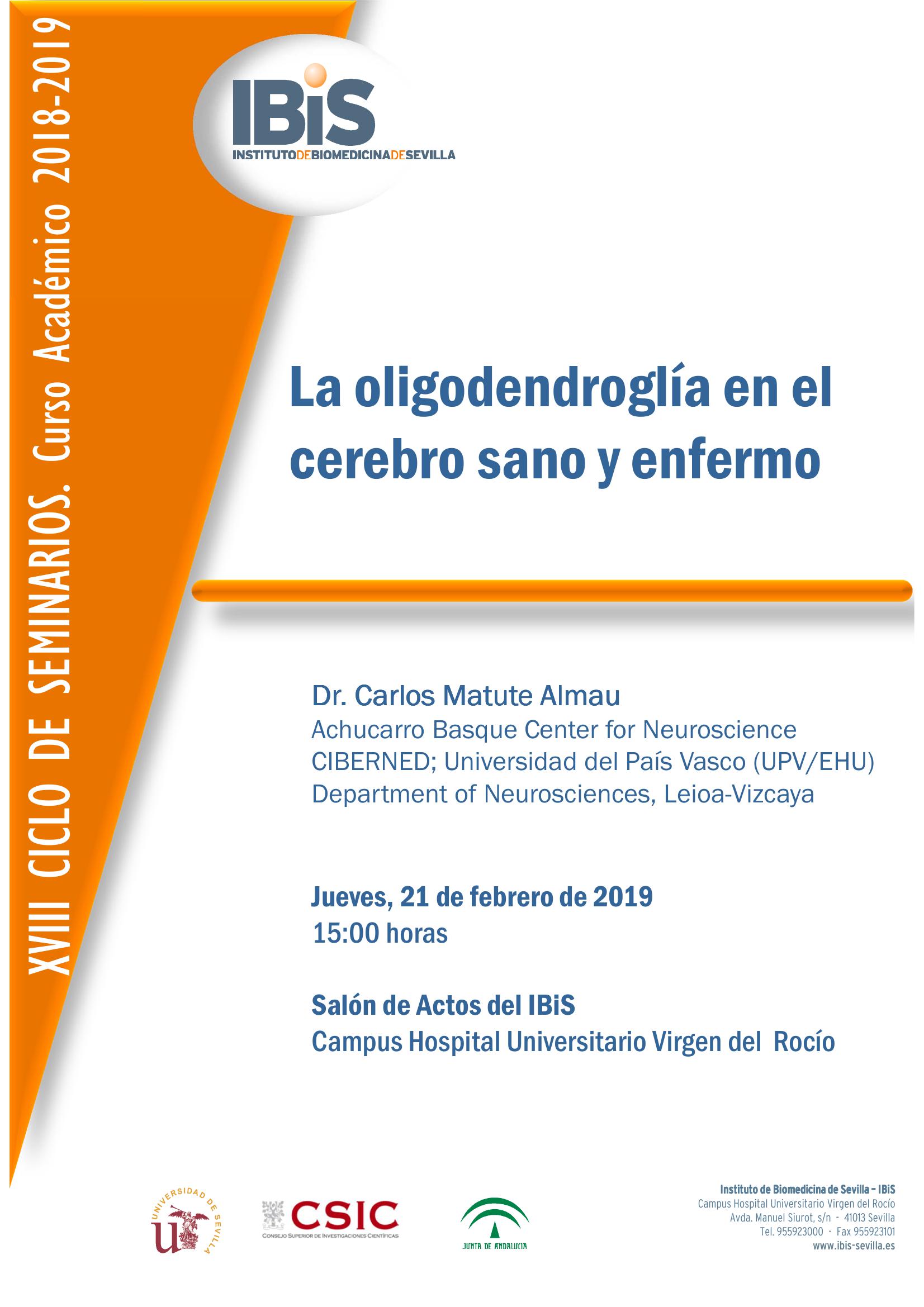 Poster: La oligodendroglía en el cerebro sano y enfermo