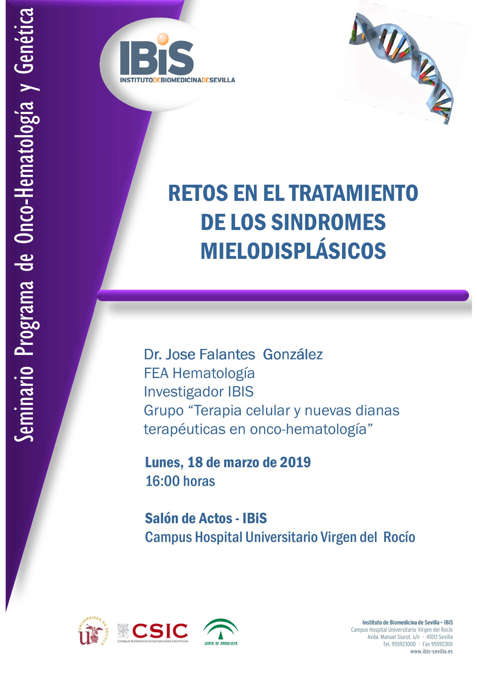 Poster: RETOS EN EL TRATAMIENTO  DE LOS SINDROMES MIELODISPLÁSICOS