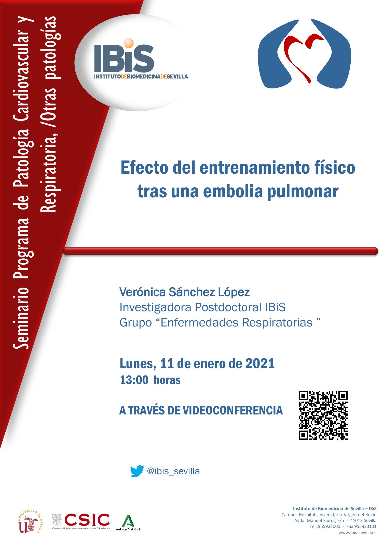 Poster: Efecto del entrenamiento físico tras una embolia pulmonar