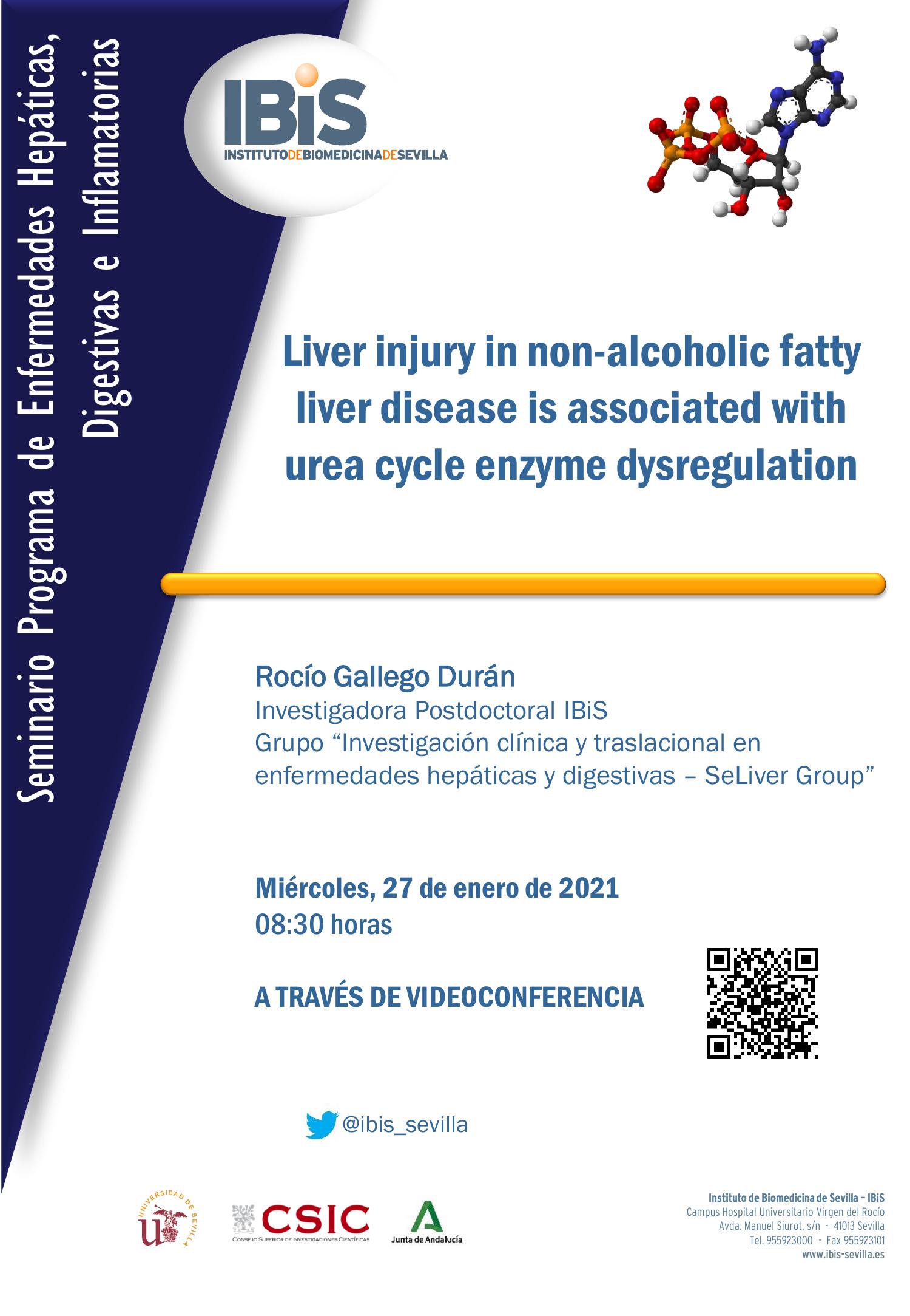 Poster: Liver injury in non-alcoholic fatty liver disease is associated with urea cycle enzyme dysregulation
