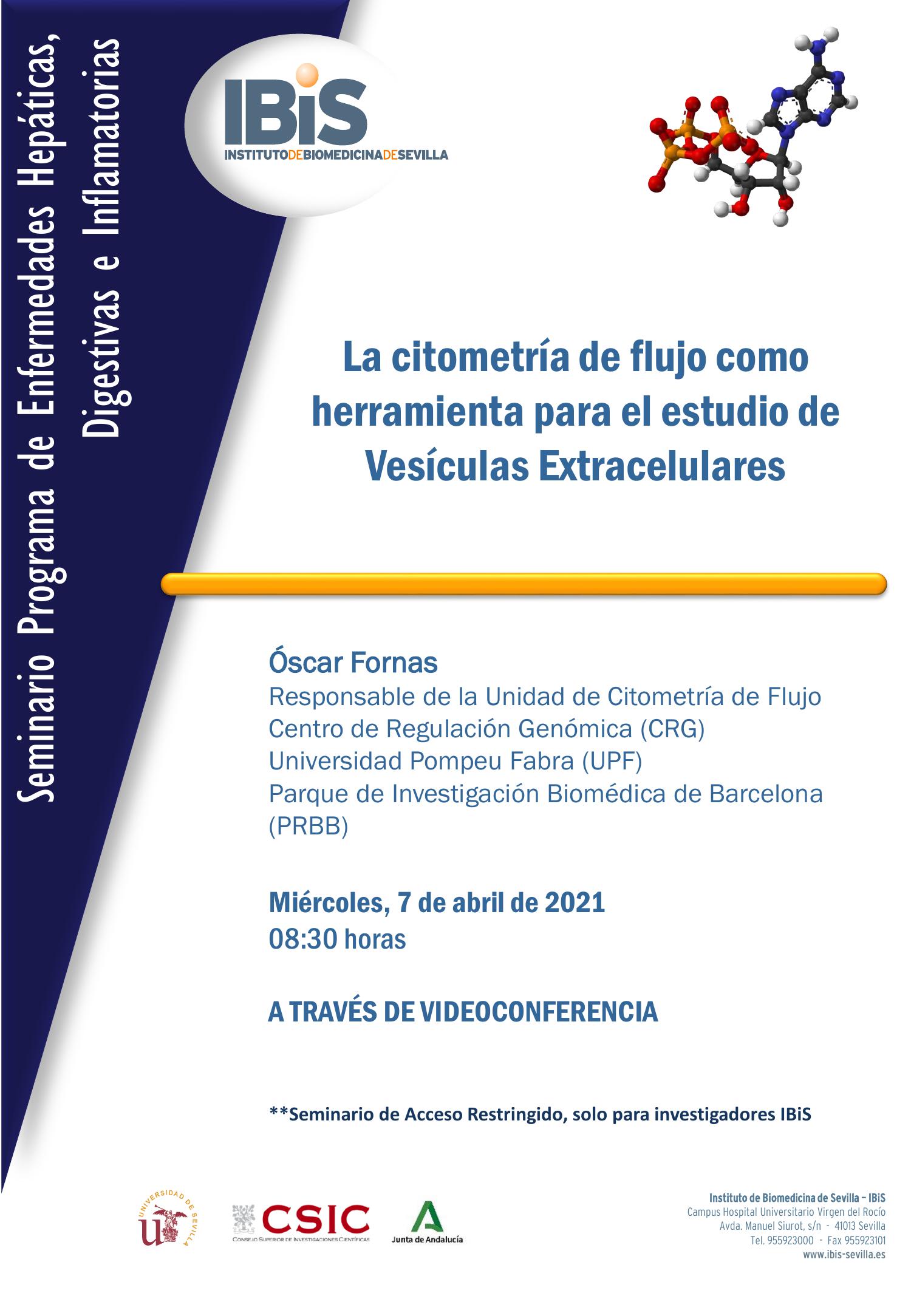 Poster: La citometría de flujo como herramienta para el estudio de Vesículas Extracelulares