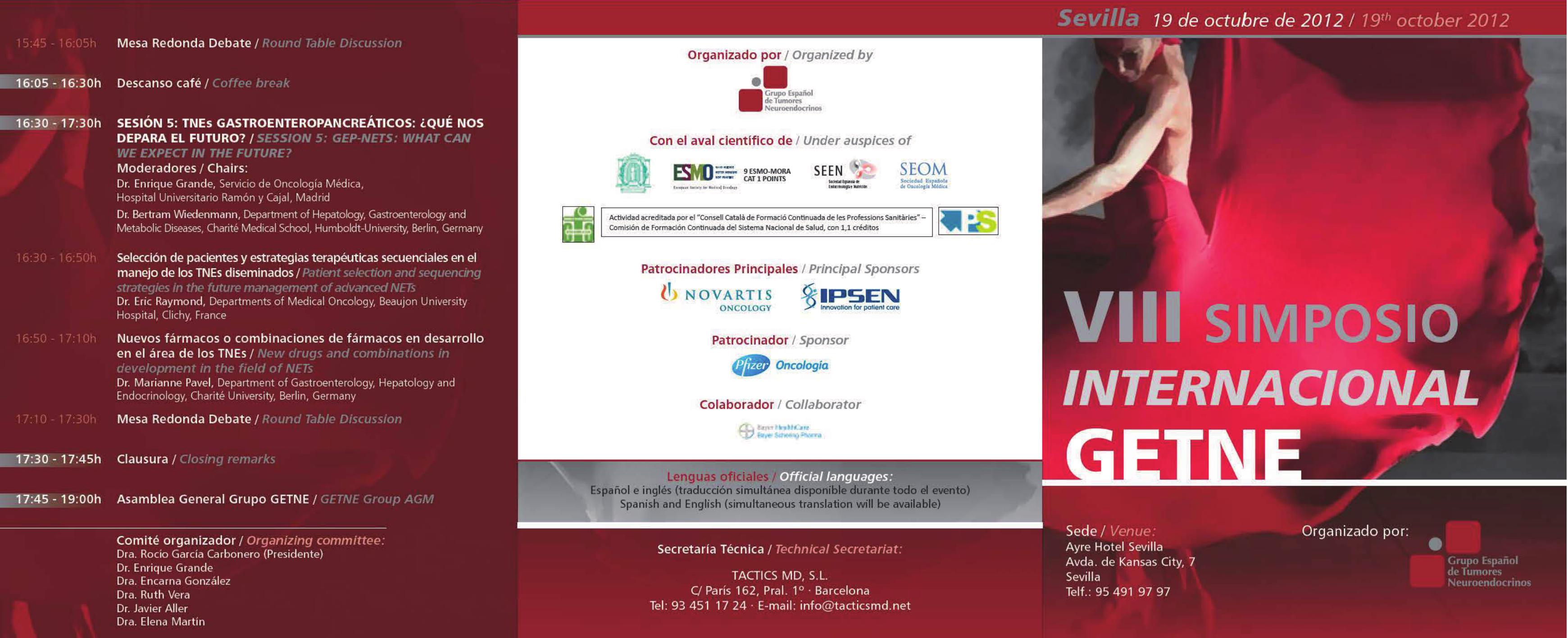 Poster: VIII Simposio Internacional del Grupo Español de Tumores Neuroendocrinos