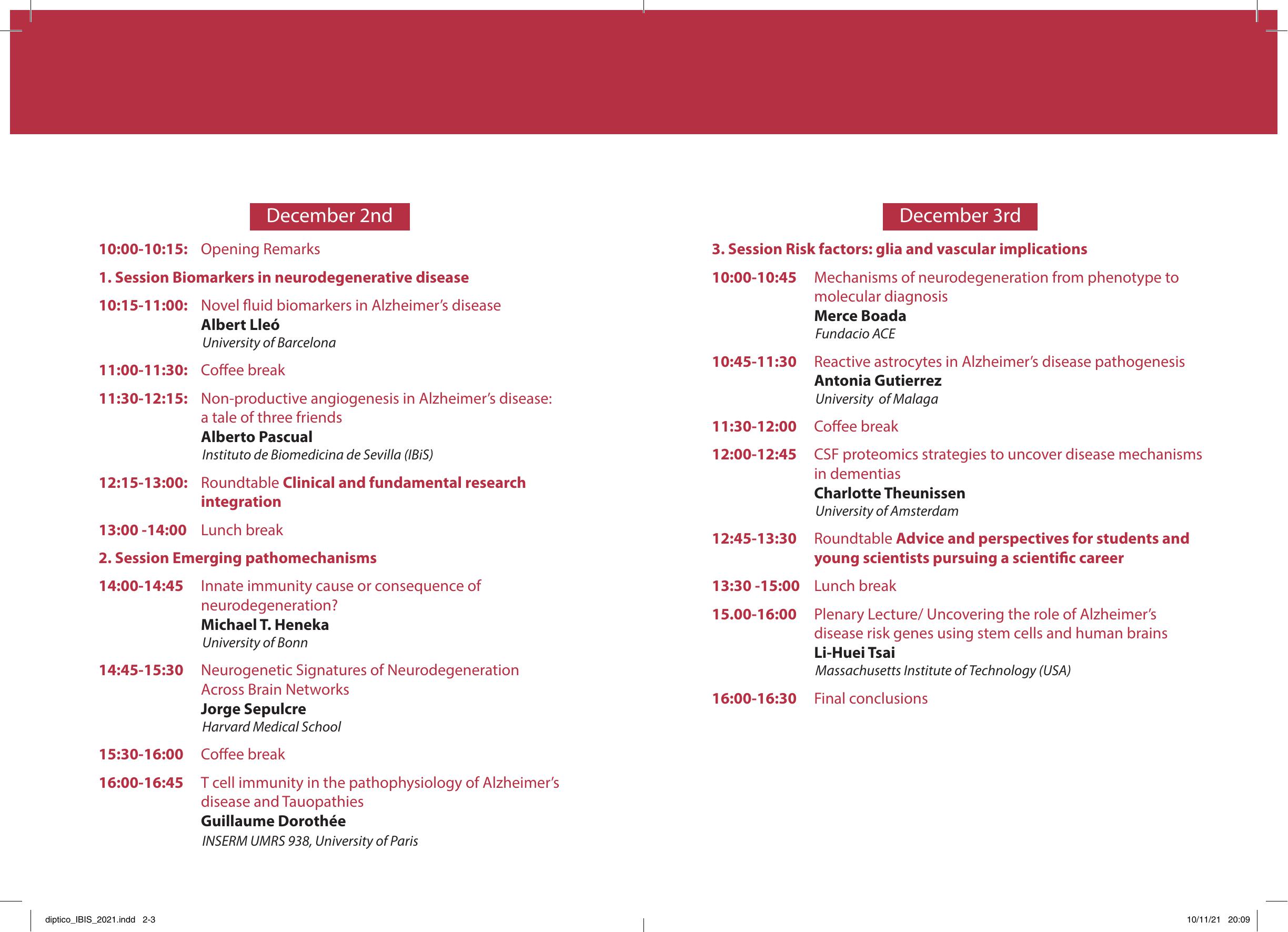 Poster: VI UIMP - IBIS SCHOOL OF BIOMEDICINE