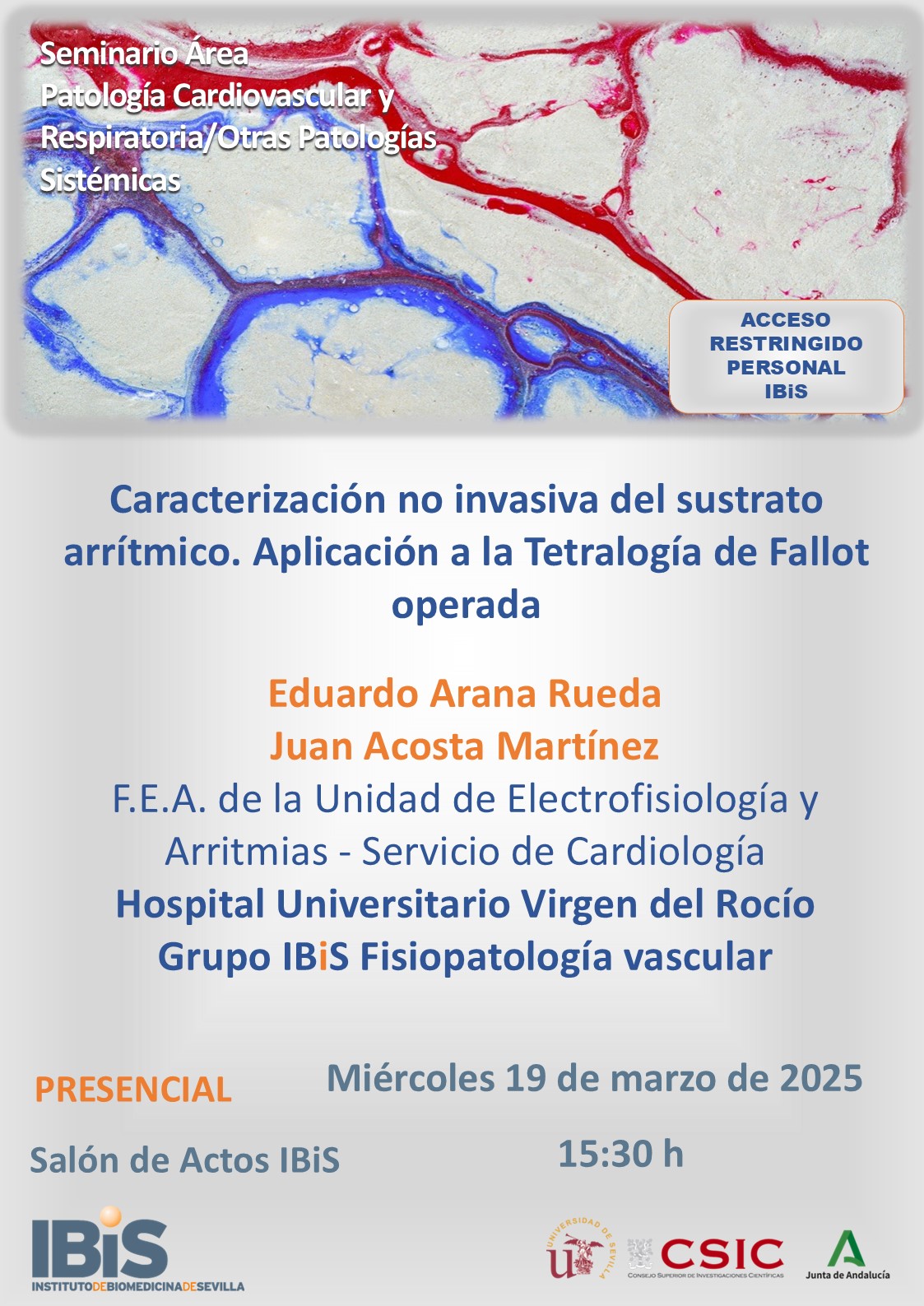 Poster: Caracterización no invasiva del sustrato arrítmico. Aplicación a la Tetralogía de Fallot operada
