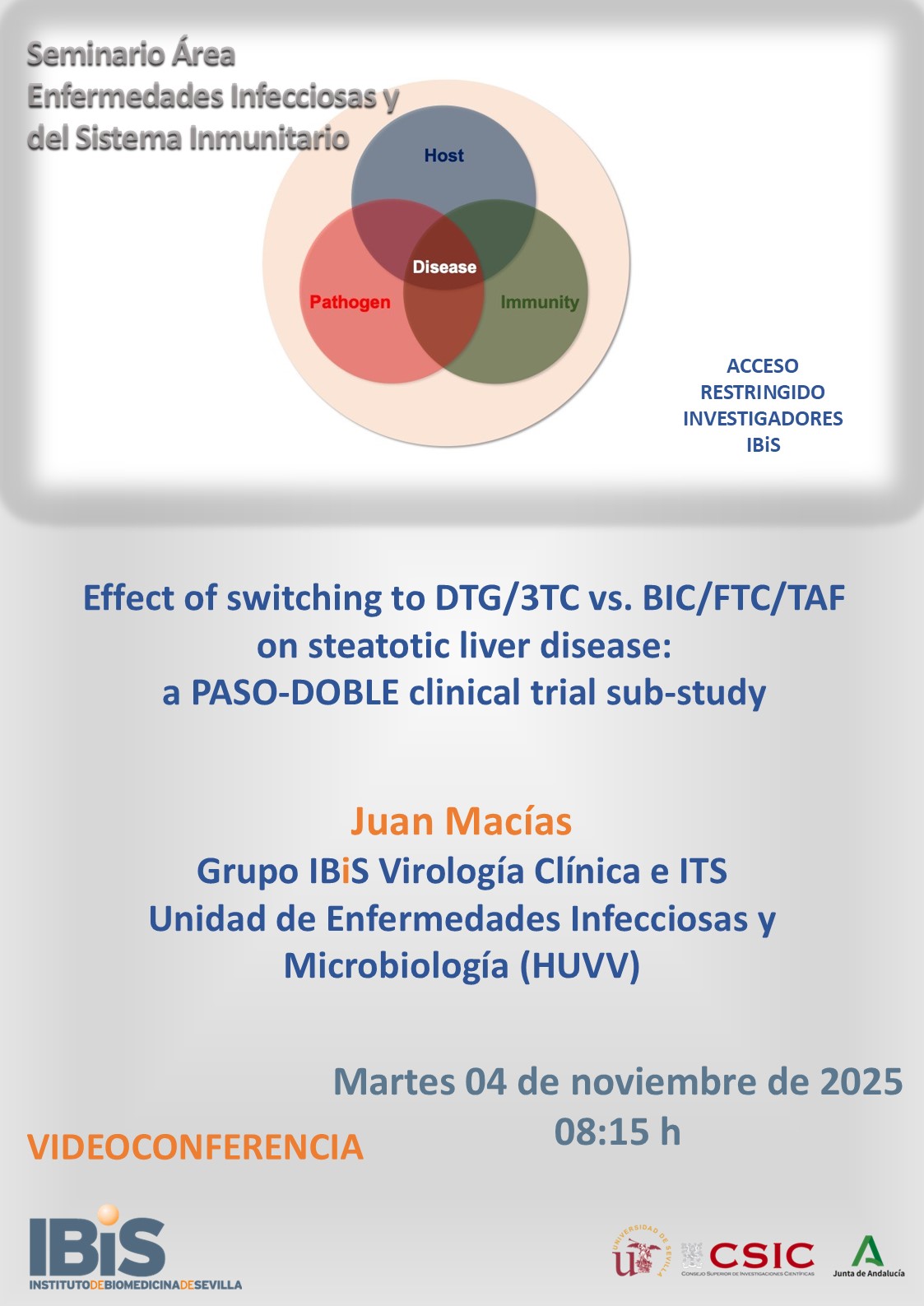 Poster: Effect of switching to DTG/3TC vs. BIC/FTC/TAF on steatotic liver disease: a PASO-DOBLE clinical trial sub-study