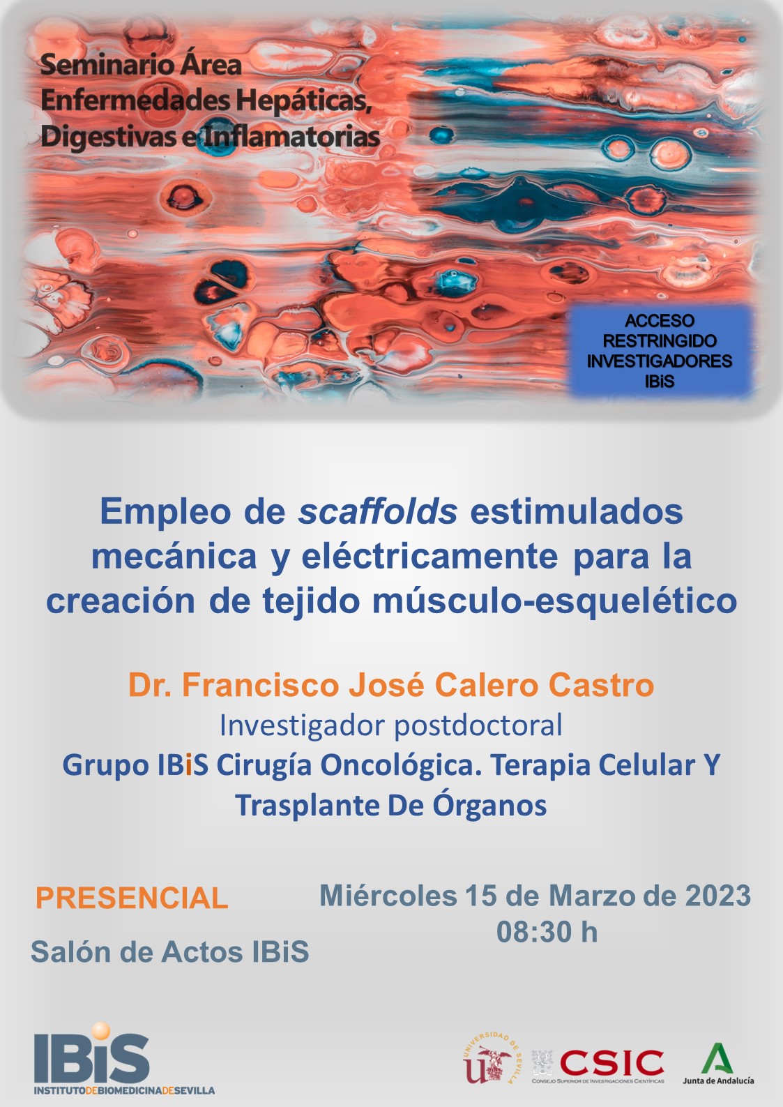 Poster: Empleo de scaffolds estimulados mecánica y eléctricamente para la creación de tejido músculo-esquelético