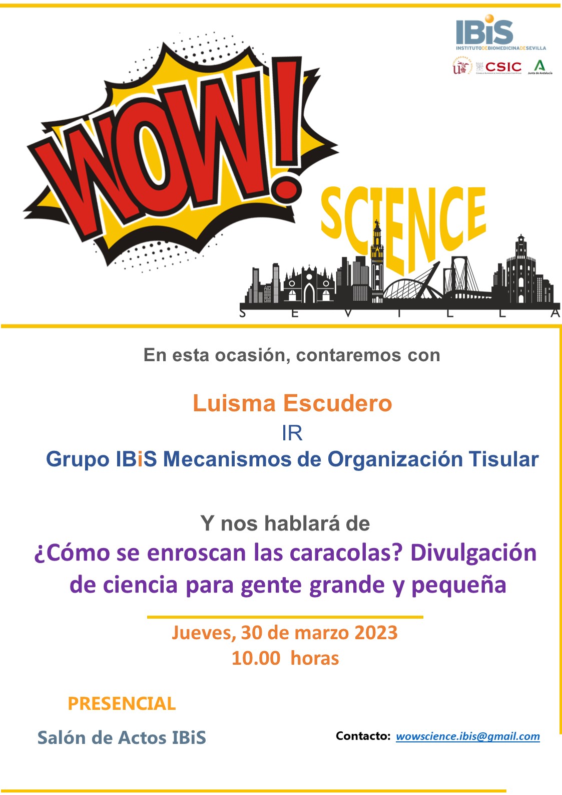 Poster: ¿Cómo se enroscan las caracolas? Divulgación de ciencia para gente grande y pequeña