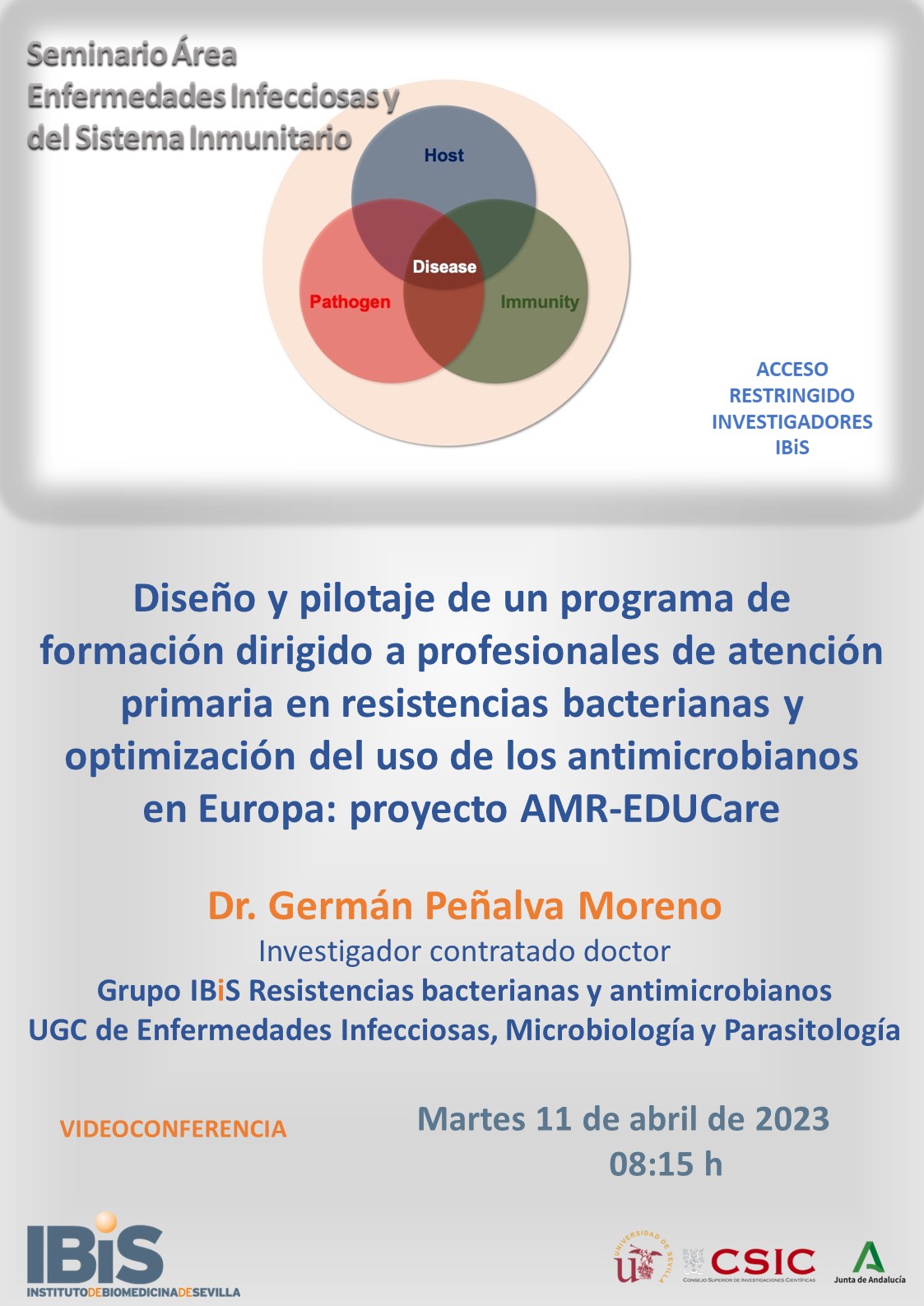 Poster: Diseño y pilotaje de un programa de formación dirigido a profesionales de atención primaria en resistencias bacterianas y optimización del uso de los antimicrobianos en Europa: proyecto AMR-EDUCare