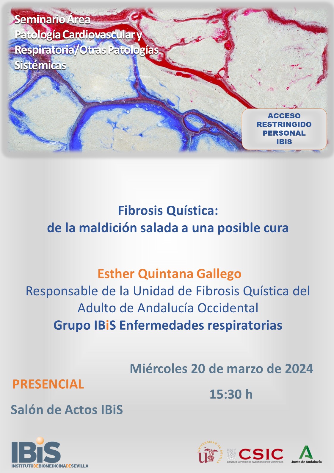 Poster: Fibrosis Quística:  de la maldición salada a una posible cura