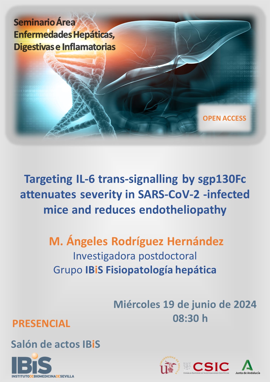 Poster: Targeting IL-6 trans-signalling by sgp130Fc attenuates severity in SARS-CoV-2 -infected mice and reduces endotheliopathy