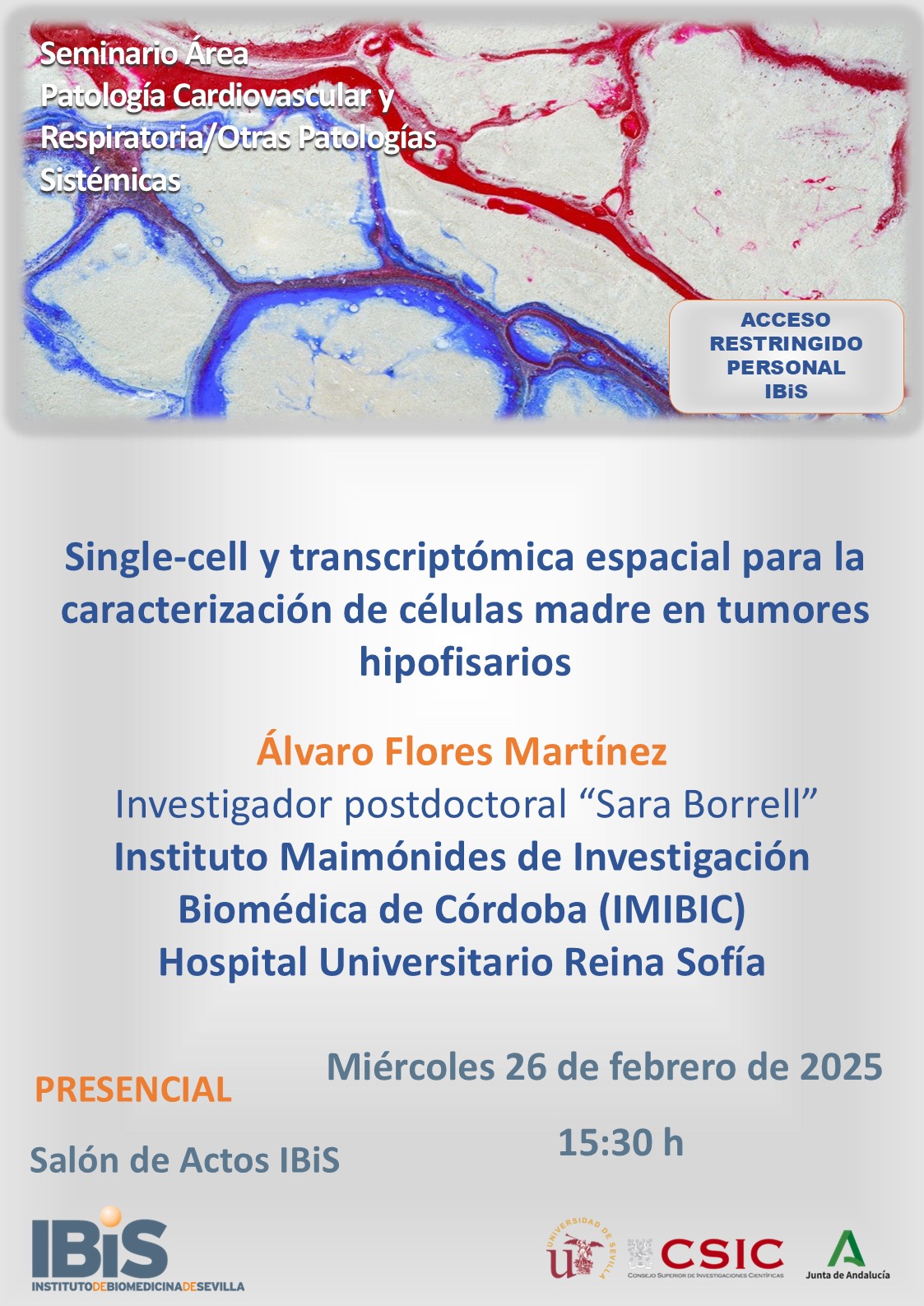 Poster: Single-cell y transcriptómica espacial para la caracterización de células madre en tumores hipofisarios