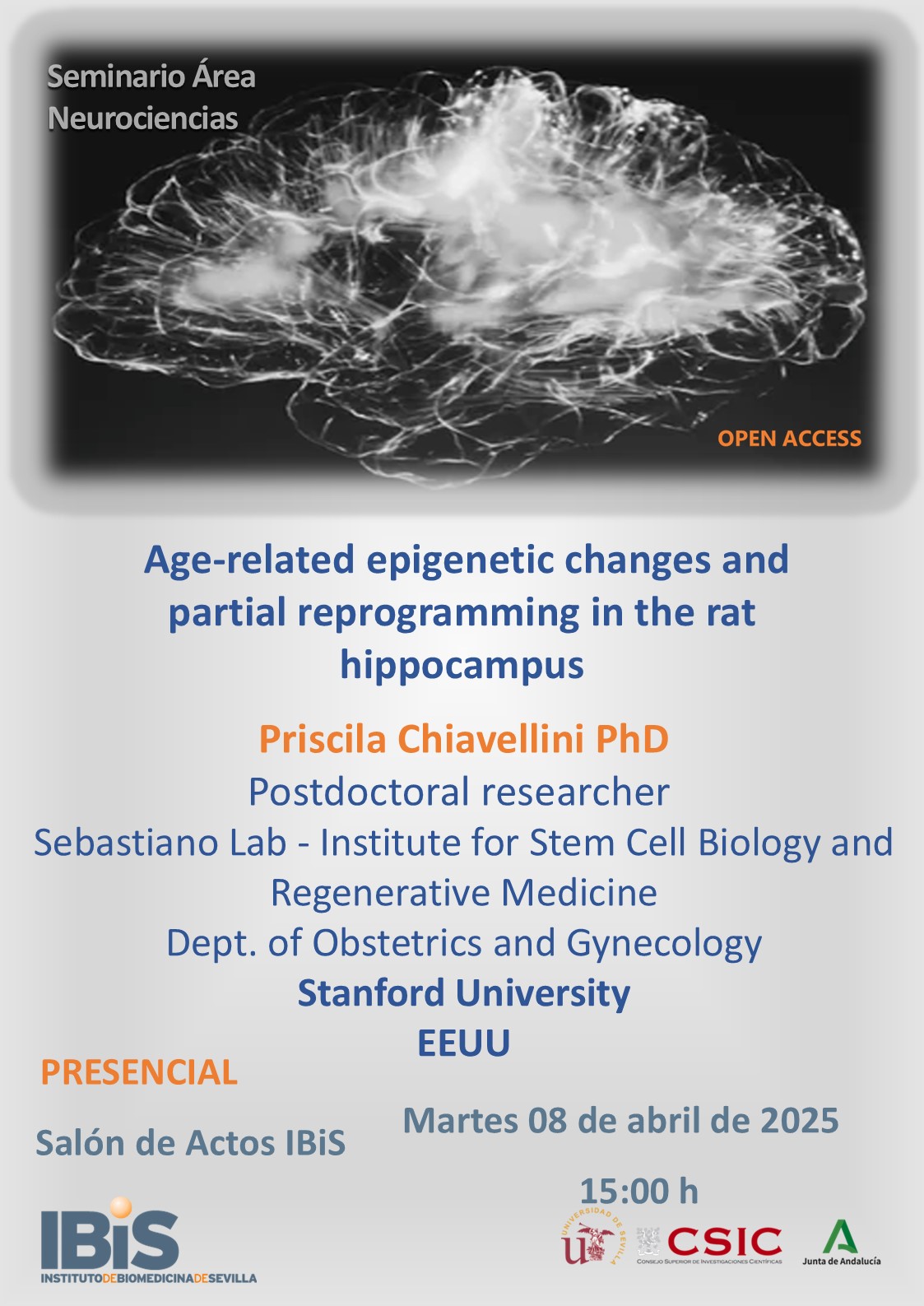 Poster: Age-related epigenetic changes and partial reprogramming in the rat hippocampus