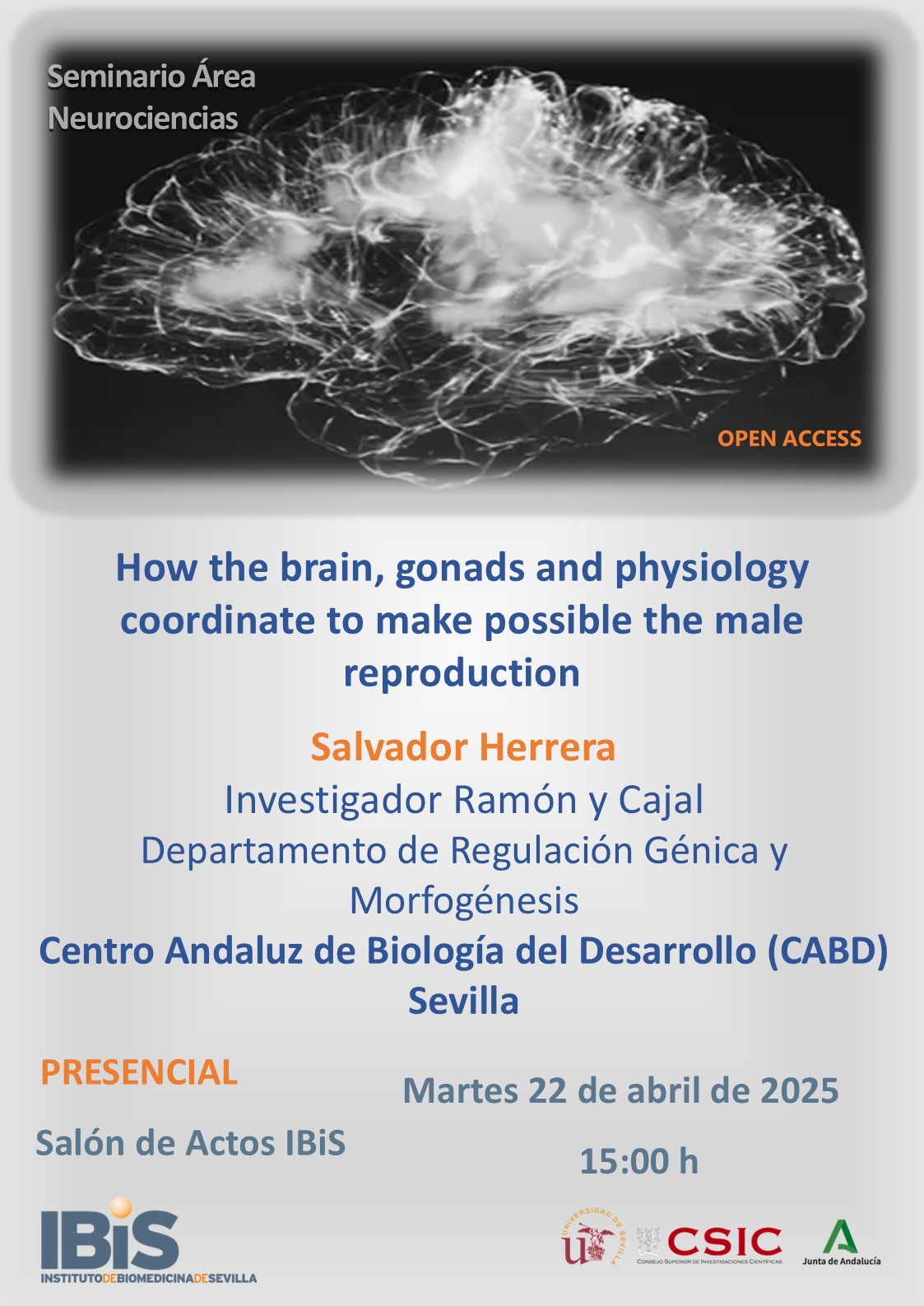 Poster: How the brain, gonads and physiology coordinate to make possible the male reproduction