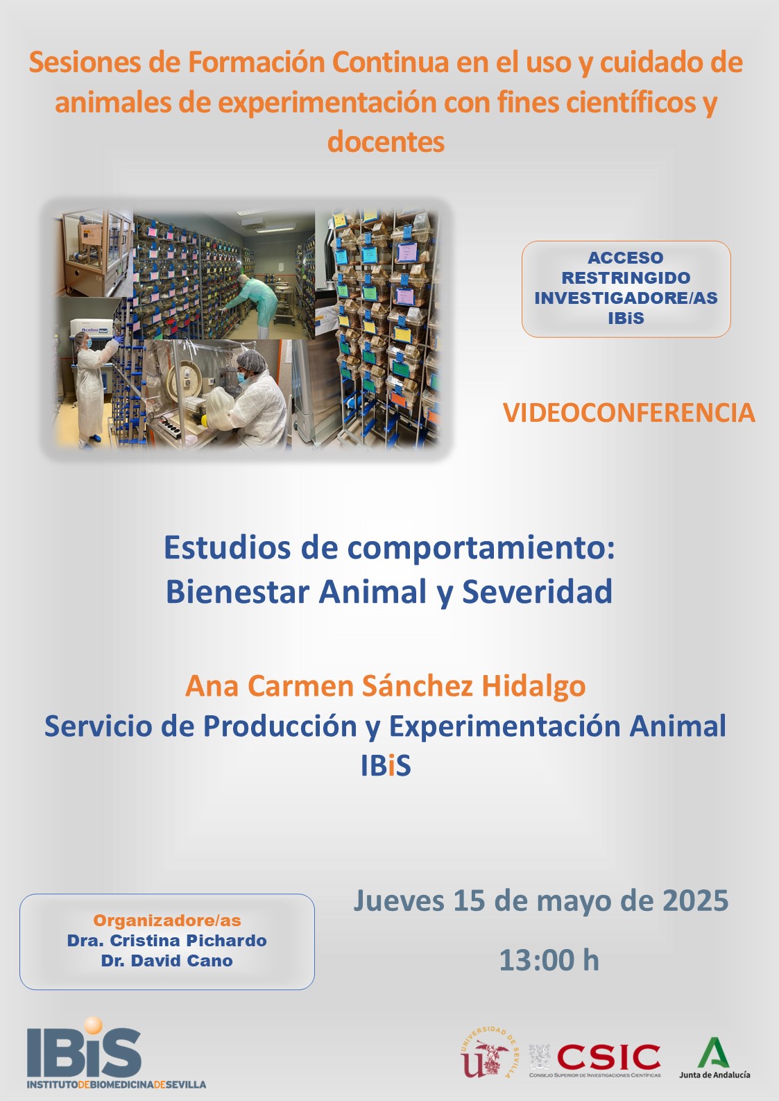 Poster: Estudios de comportamiento:  Bienestar Animal y Severidad