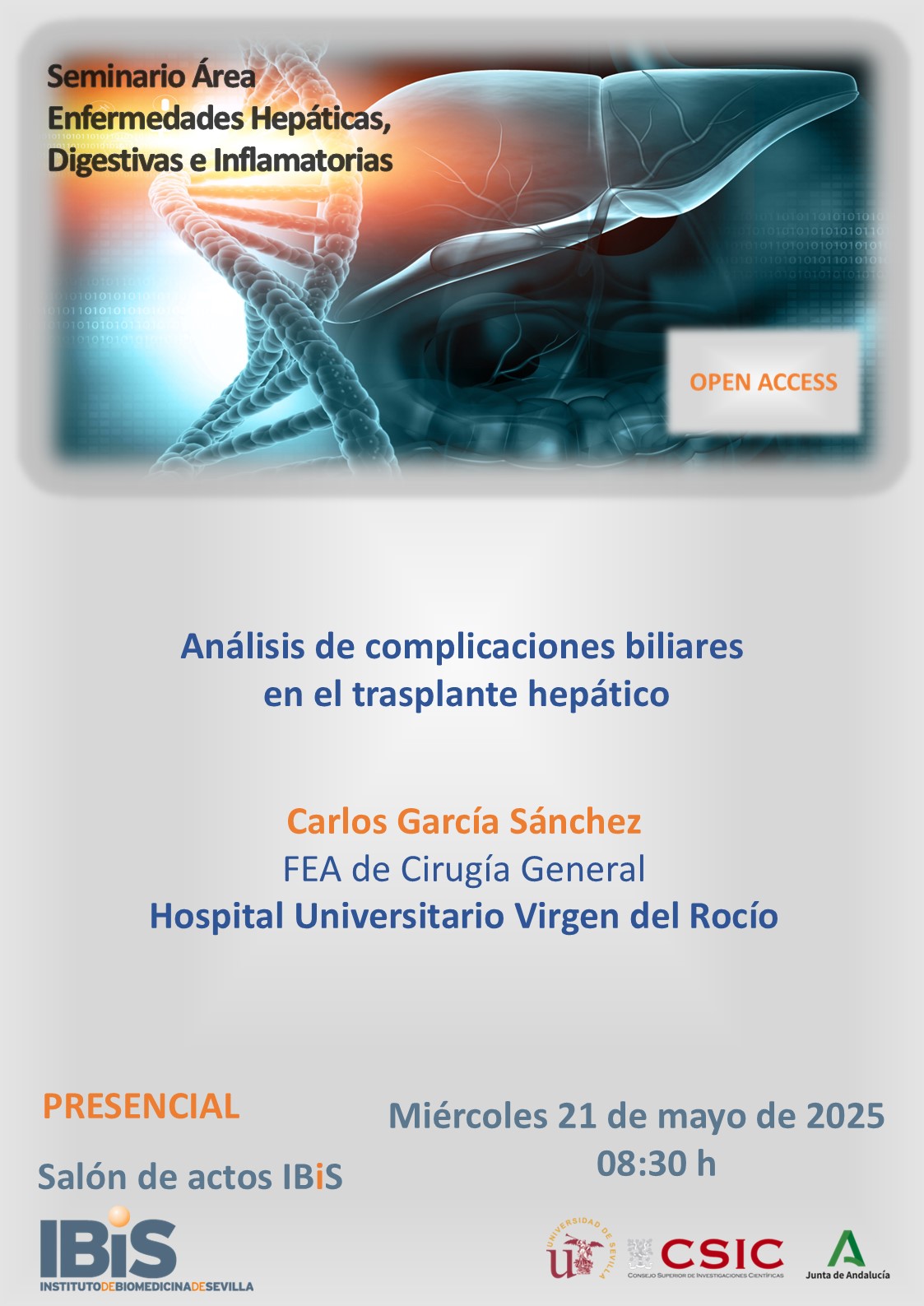 Poster: Análisis de complicaciones biliares  en el trasplante hepático