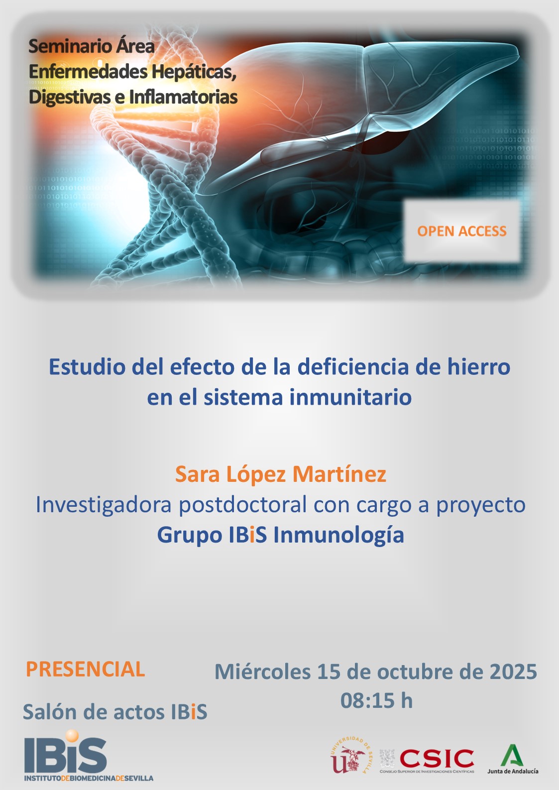 Poster: Estudio del efecto de la deficiencia de hierro en el sistema inmunitario