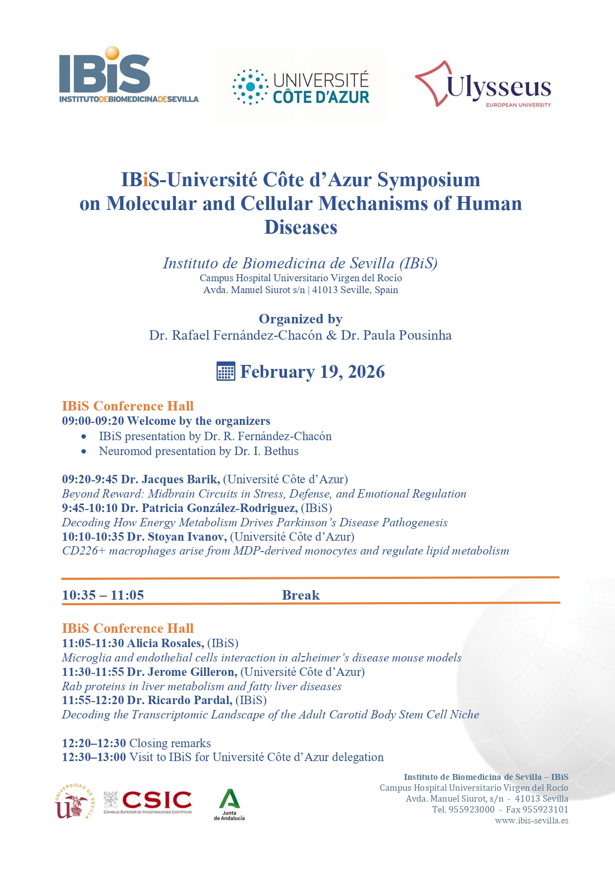 Poster: IBiS-Université Côte d’Azur Symposium on Molecular and Cellular Mechanisms of Human Diseases