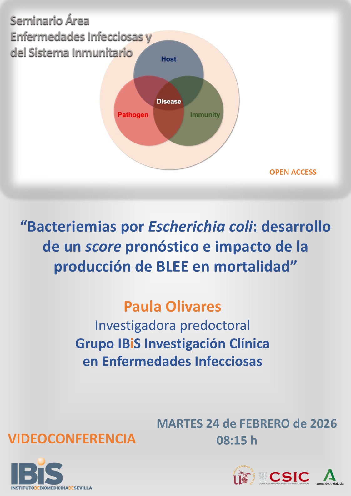 Poster: Bacteriemias por Escherichia coli: desarrollo de un score pronóstico e impacto de la producción de BLEE en mortalidad