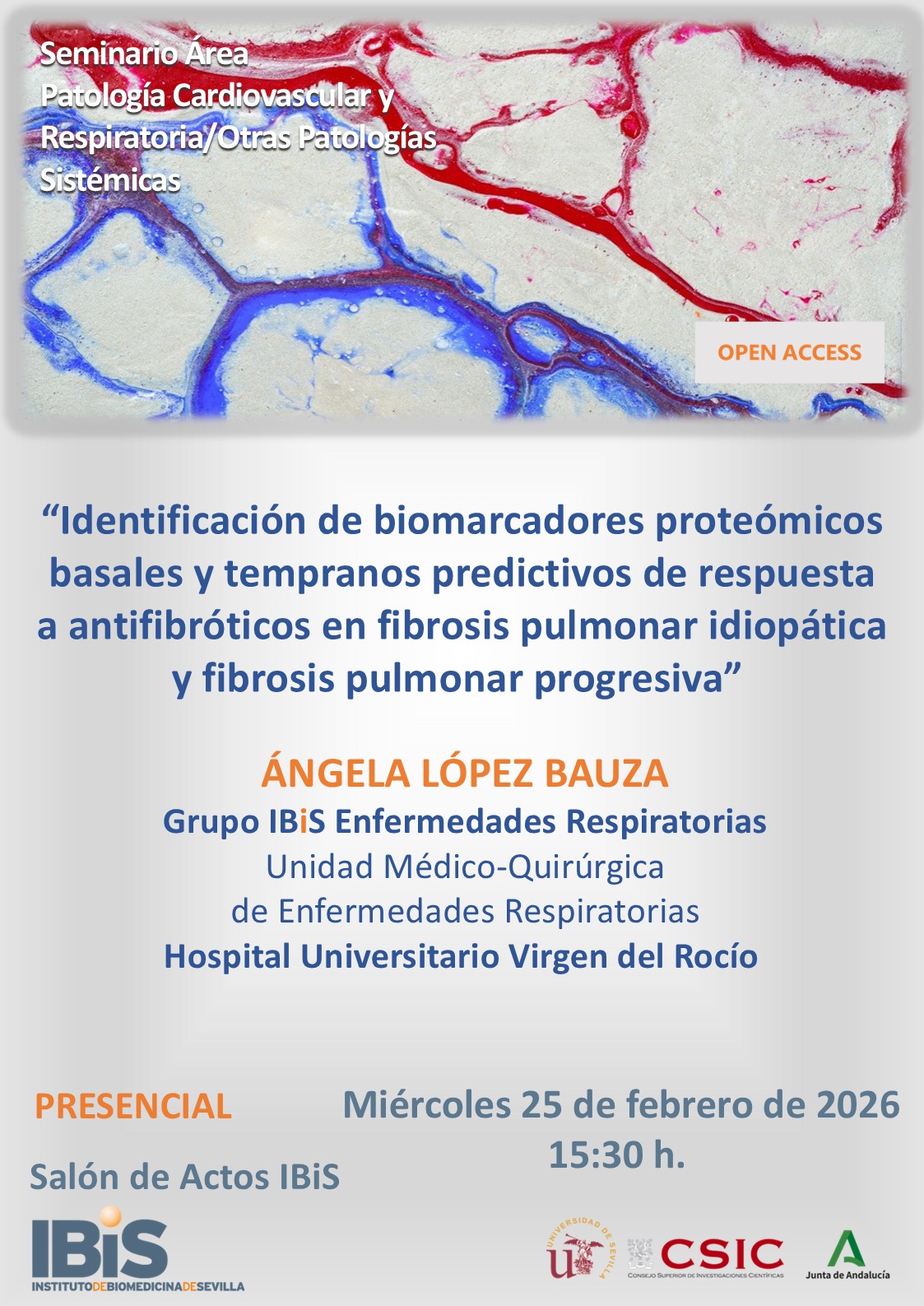 Poster: Identificación de biomarcadores proteómicos basales y tempranos predictivos de respuesta a antifibróticos en fibrosis pulmonar idiopática y fibrosis pulmonar progresiva