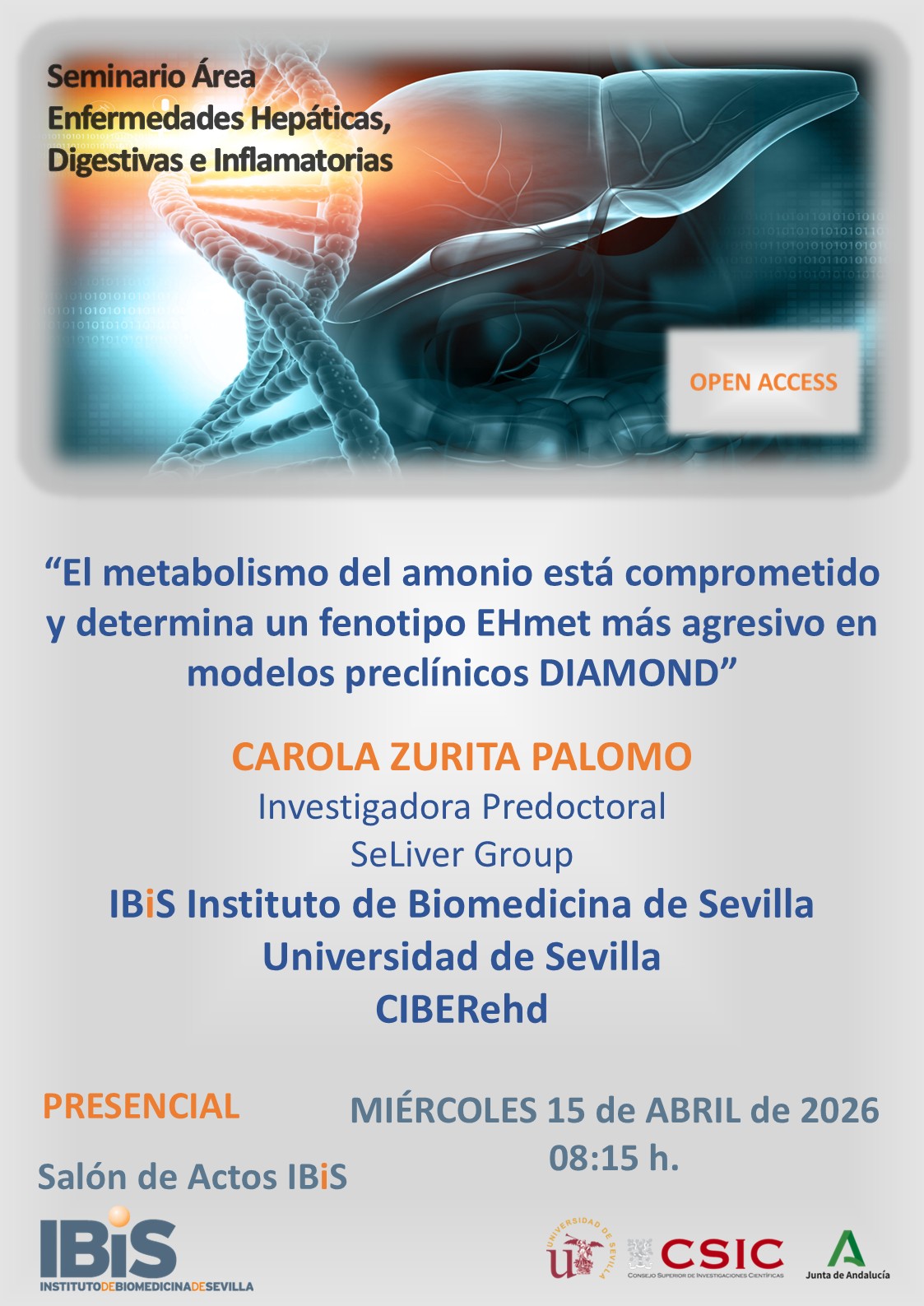 Poster: El metabolismo del amonio está comprometido y determina un fenotipo EHmet más agresivo en modelos preclínicos DIAMOND