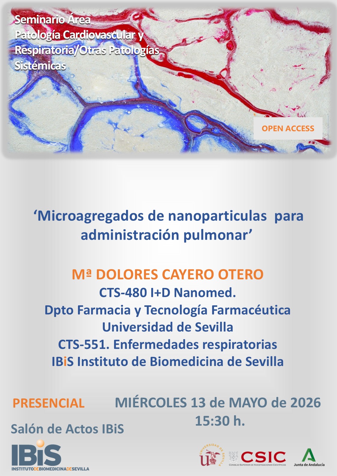 Poster: Microagregados de nanoparticulas para administración pulmonar